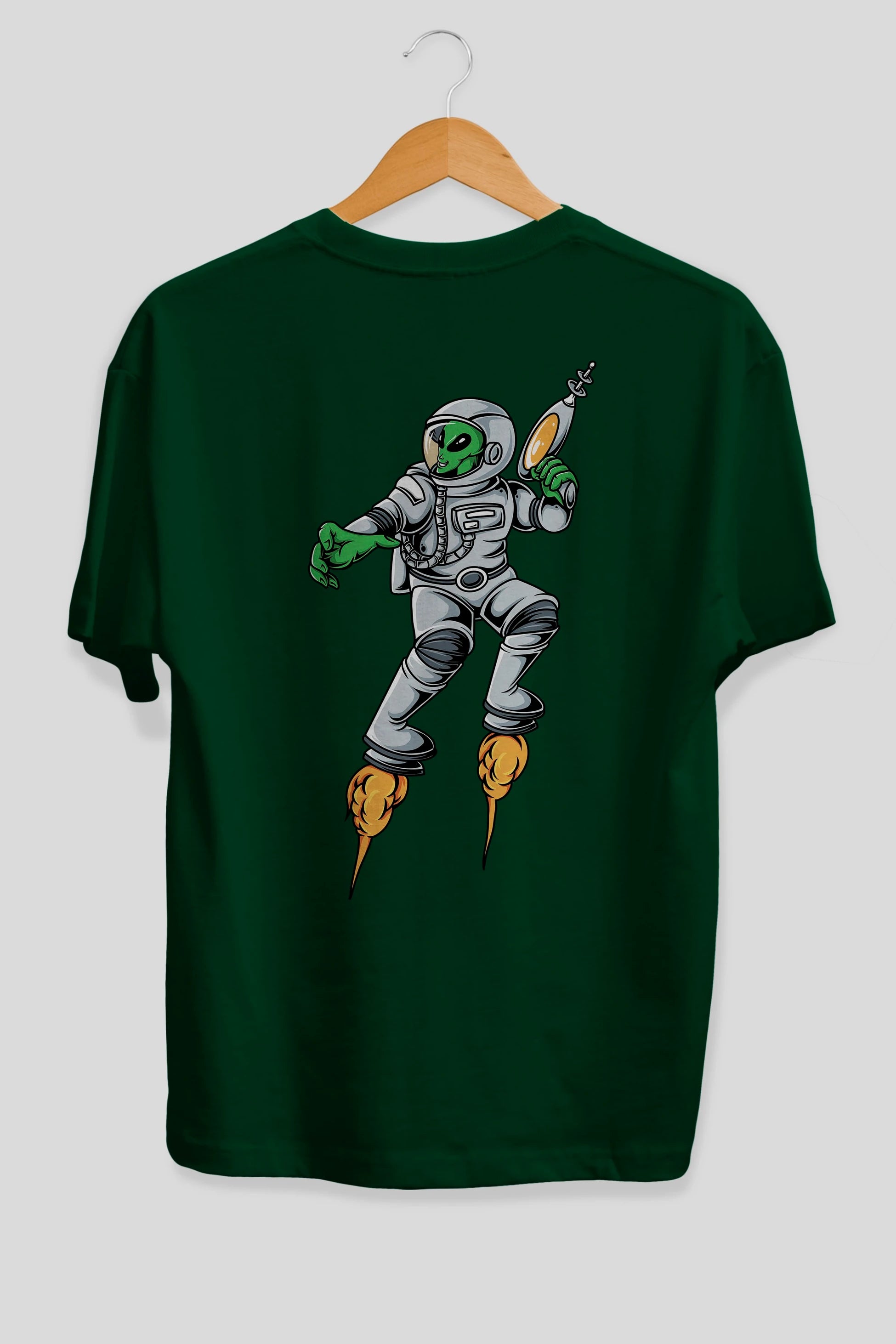 Alien Wars Arka Baskılı Oversize t-shirt Erkek Kadın Unisex
