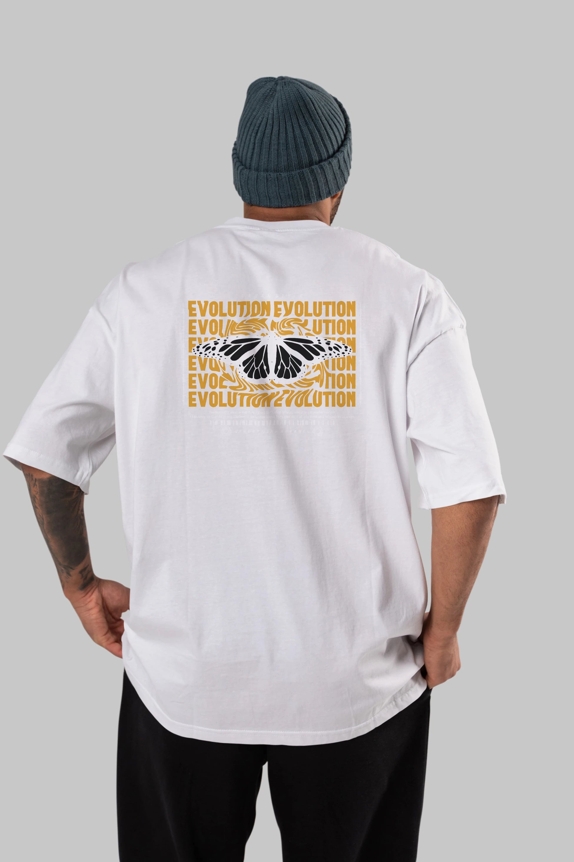 Evolution Urban Style Arka Baskılı Oversize t-shirt Erkek Kadın Unisex