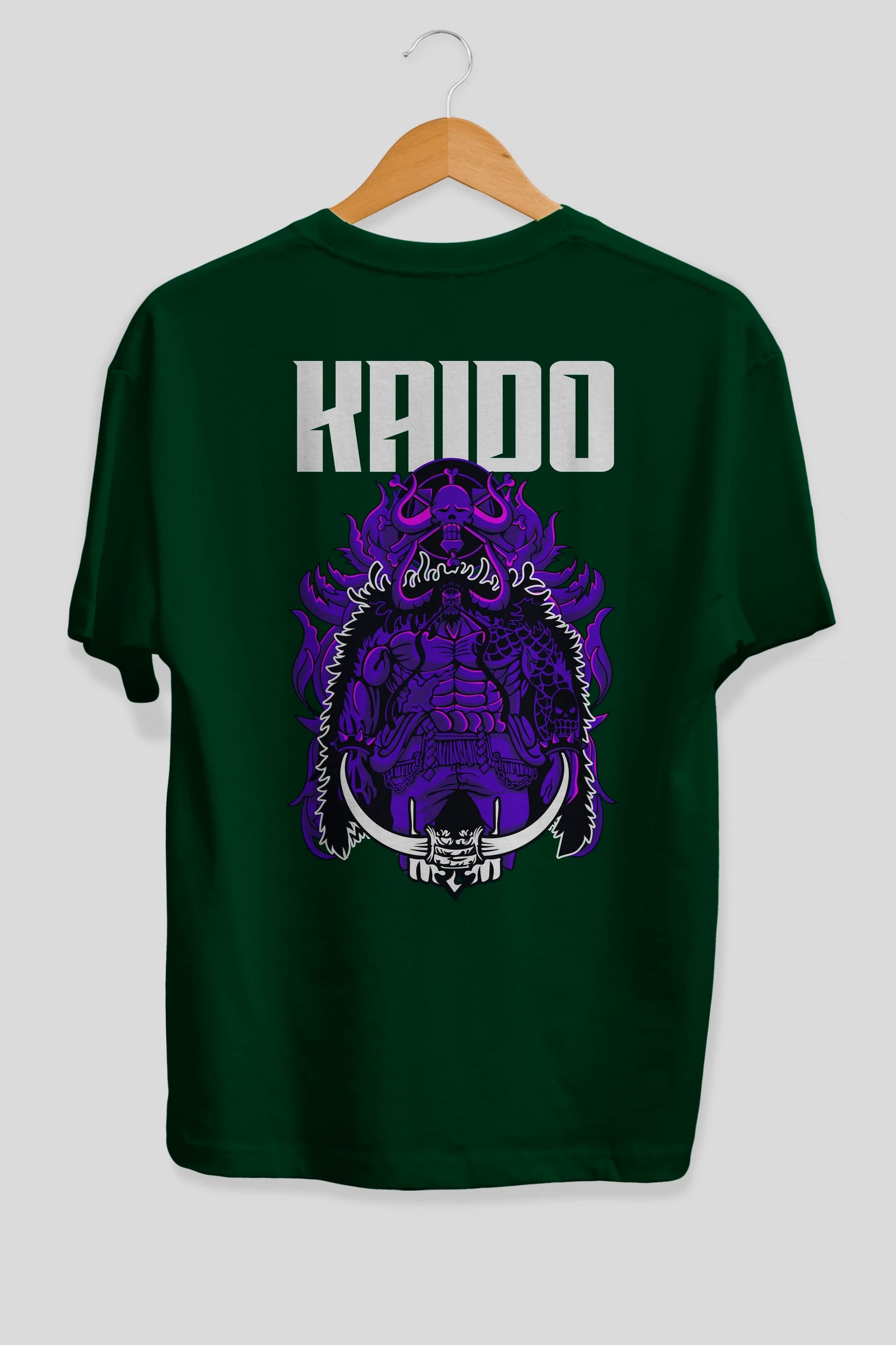 Kaido Anime Arka Baskılı Oversize t-shirt Erkek Kadın Unisex %100 pamuk tişort
