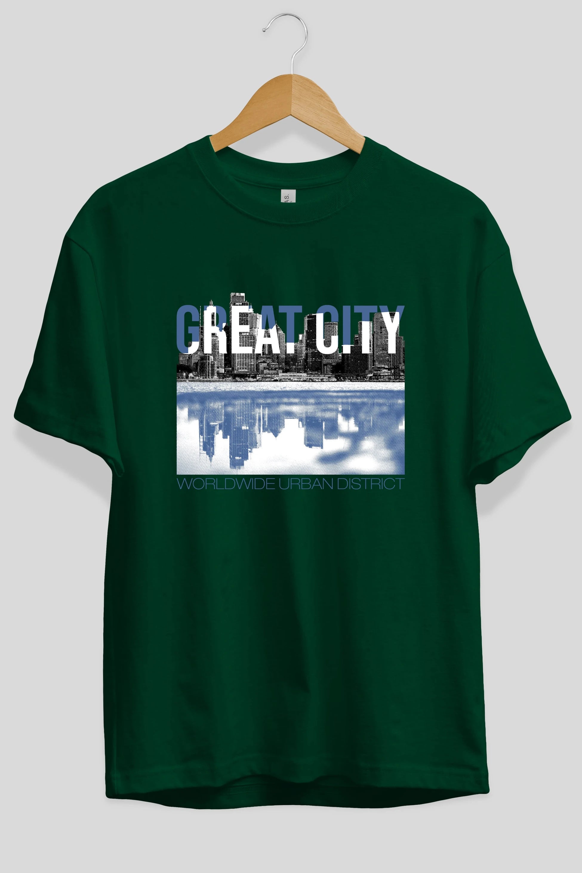 Great City Ön Baskılı Oversize t-shirt Erkek Kadın Unisex