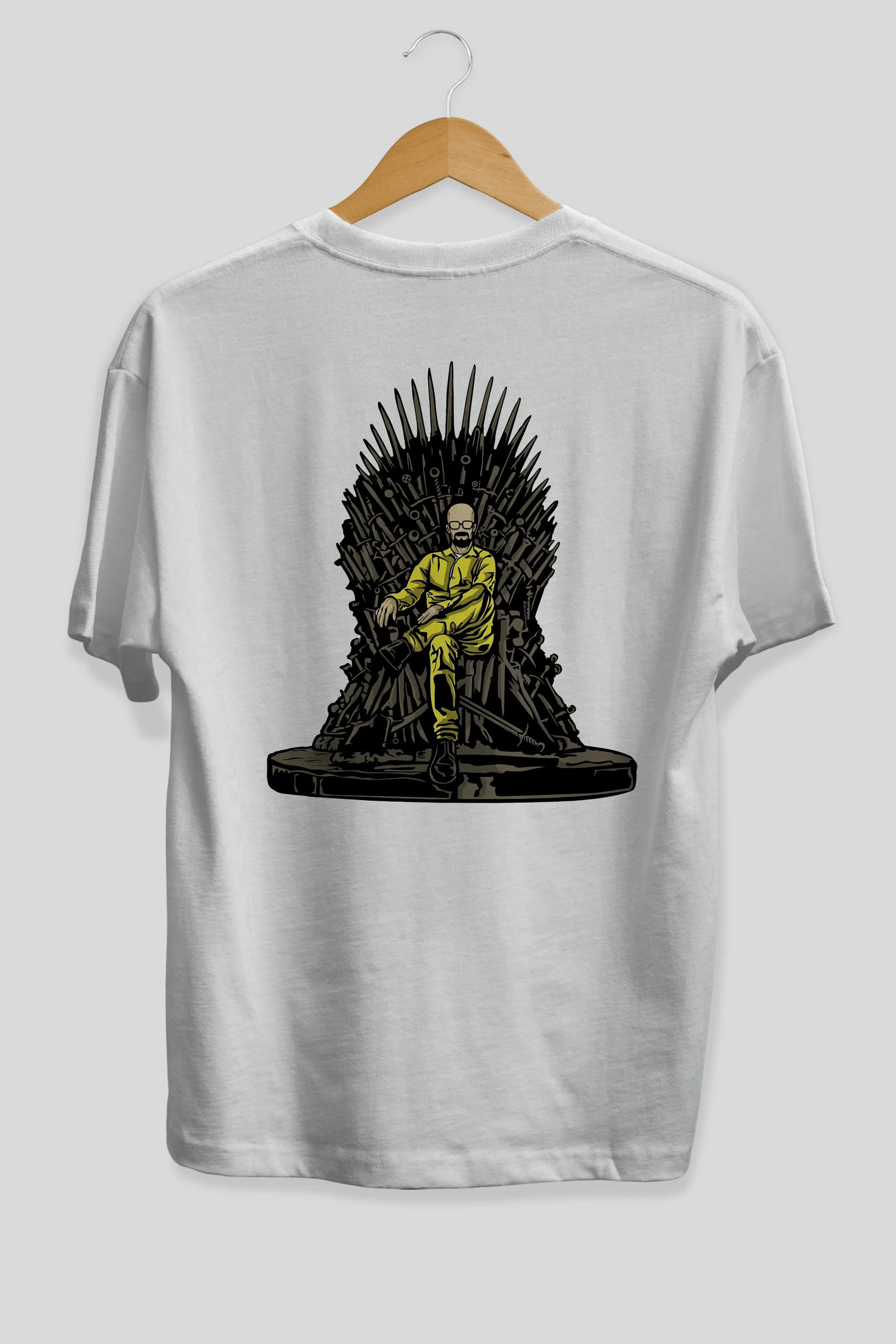 Danger Throne Arka Baskılı Oversize t-shirt Erkek Kadın Unisex %100 Pamuk