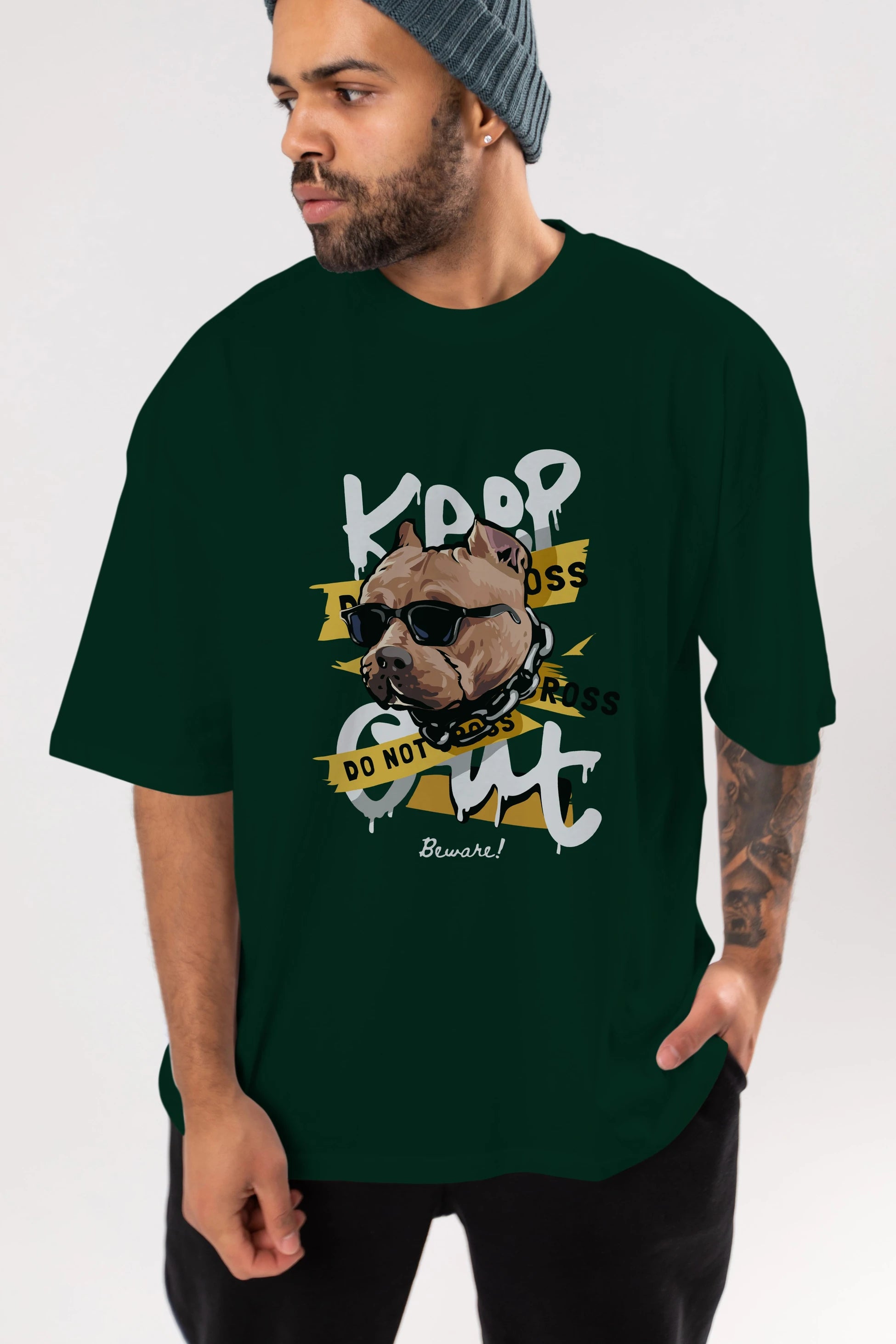 Teddy Bear Keep Ön Baskılı Oversize t-shirt Erkek Kadın Unisex %100 Pamuk