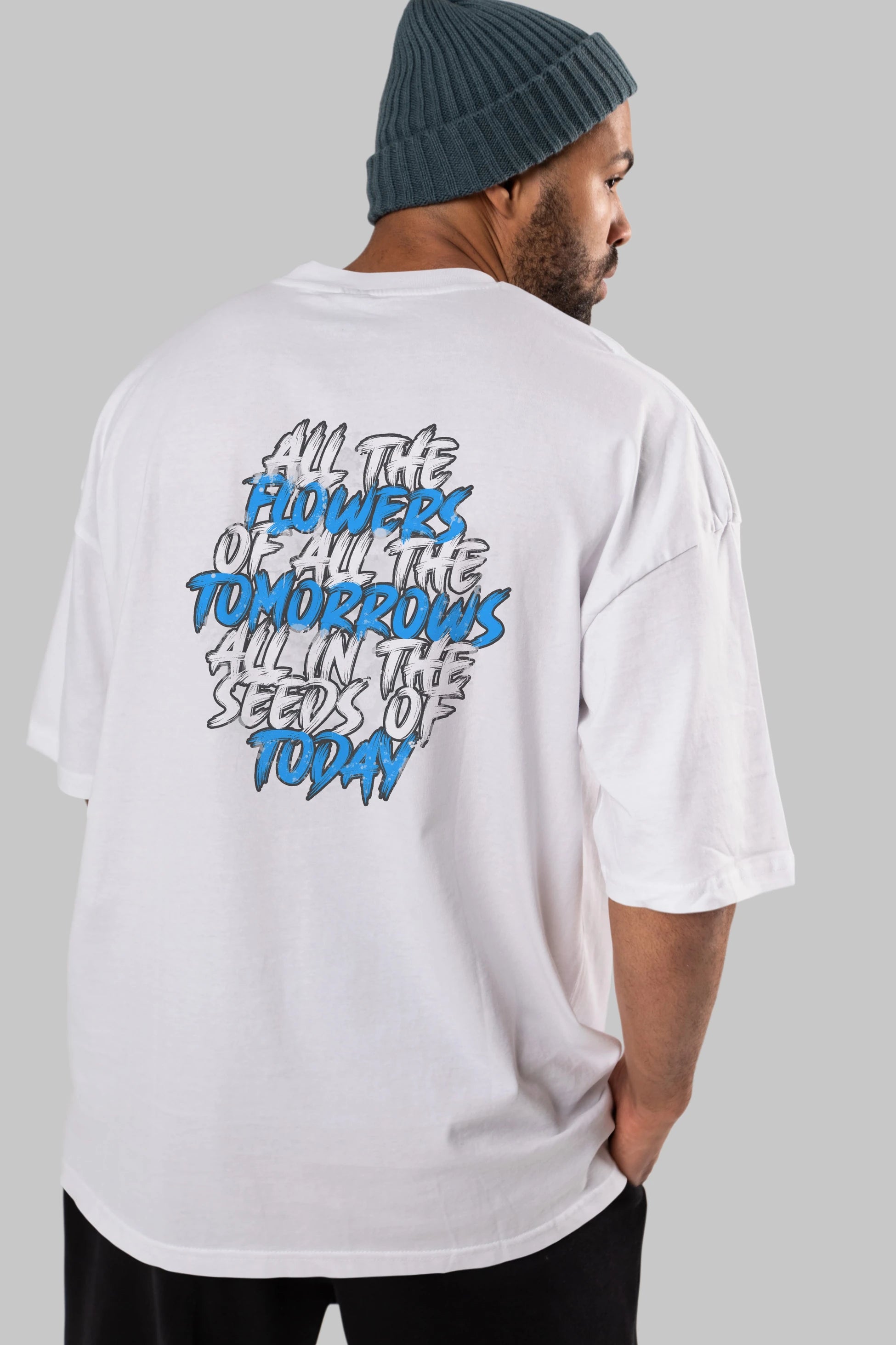 All The Flowers Of All The Tomorrows Arka Baskılı Oversize t-shirt Erkek Kadın Unisex