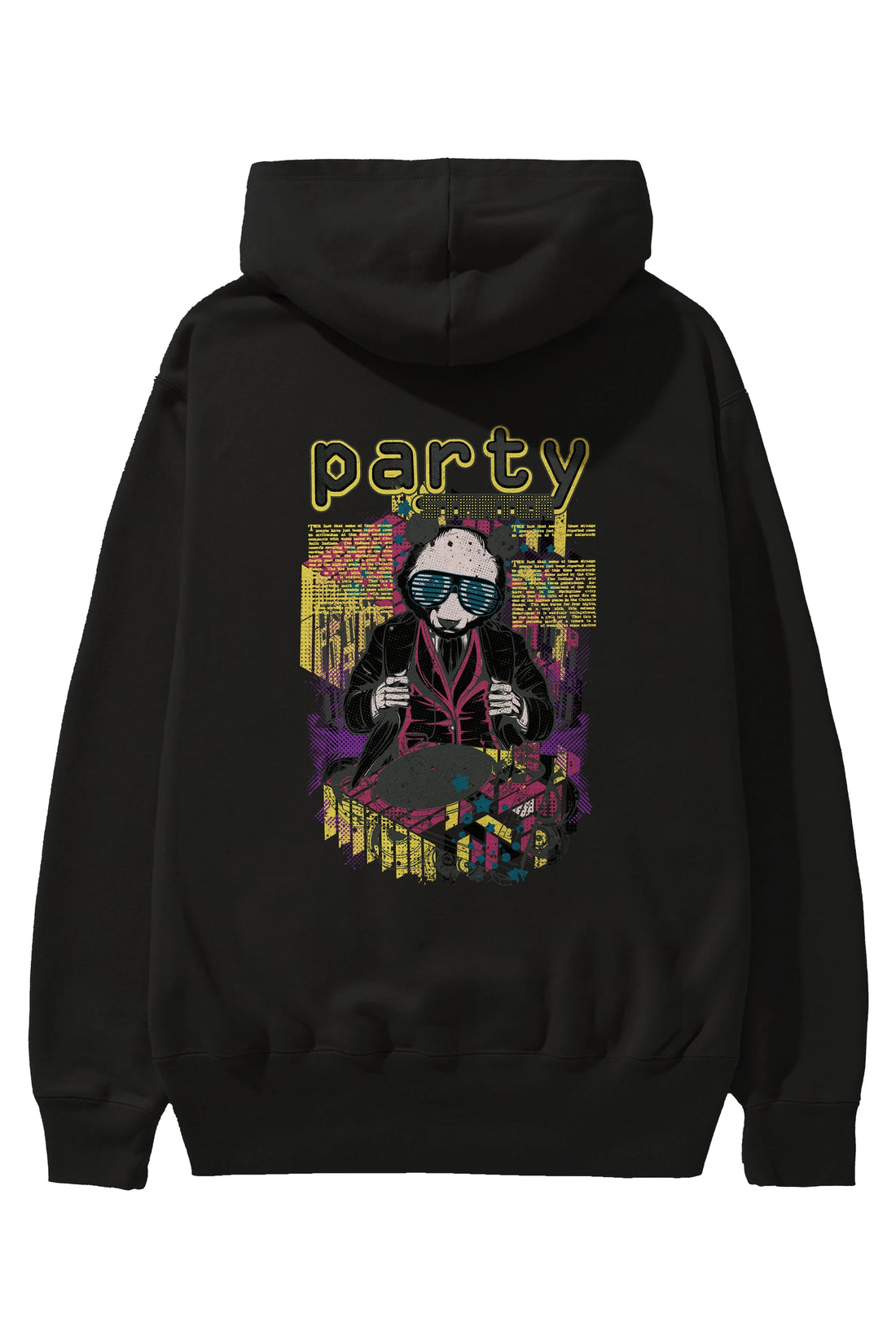 Party Starter Arka Baskılı Hoodie Oversize Kapüşonlu Sweatshirt Erkek Kadın Unisex