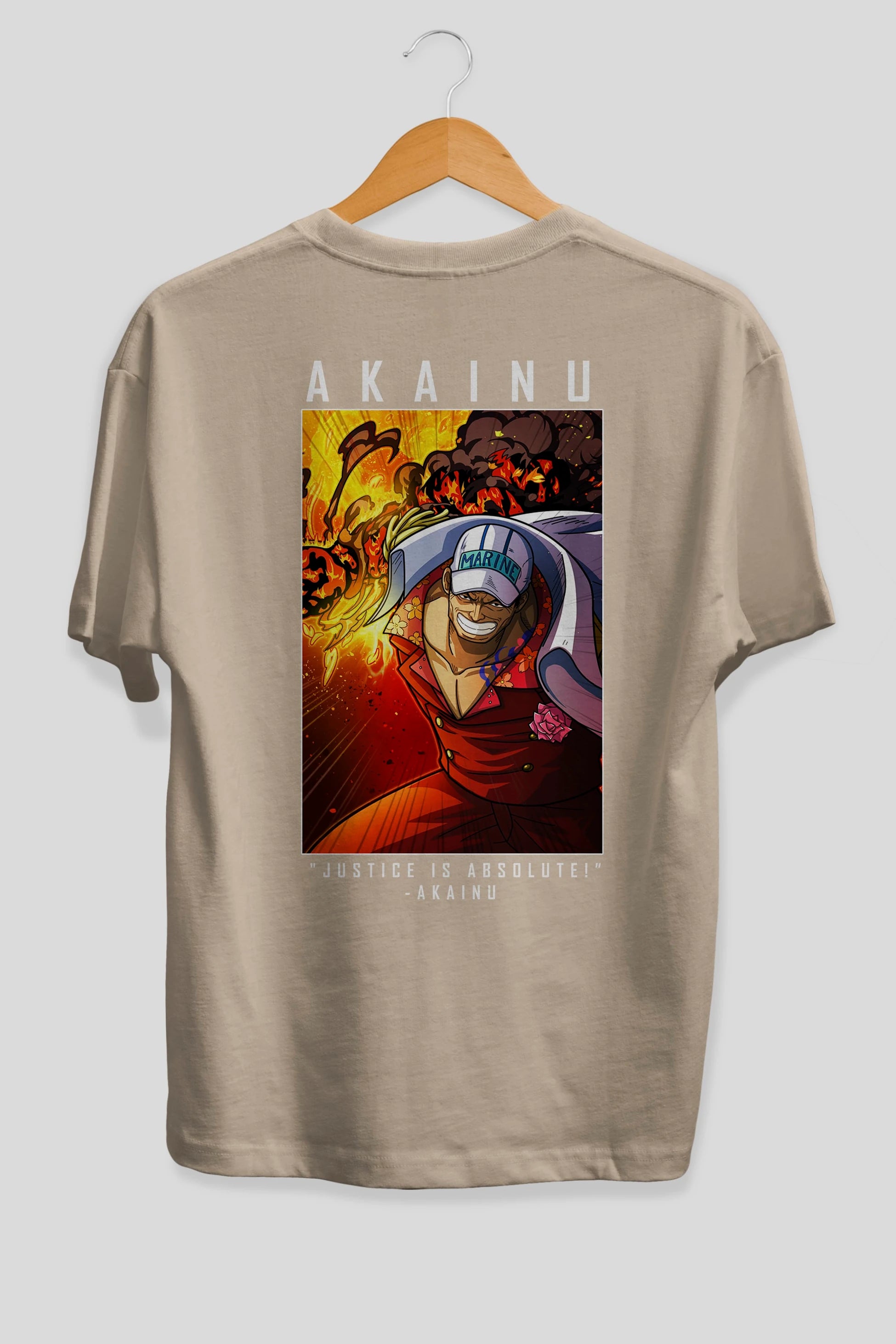 Sakazuki Anime Arka Baskılı Oversize t-shirt Erkek Kadın Unisex %100 pamuk tişort