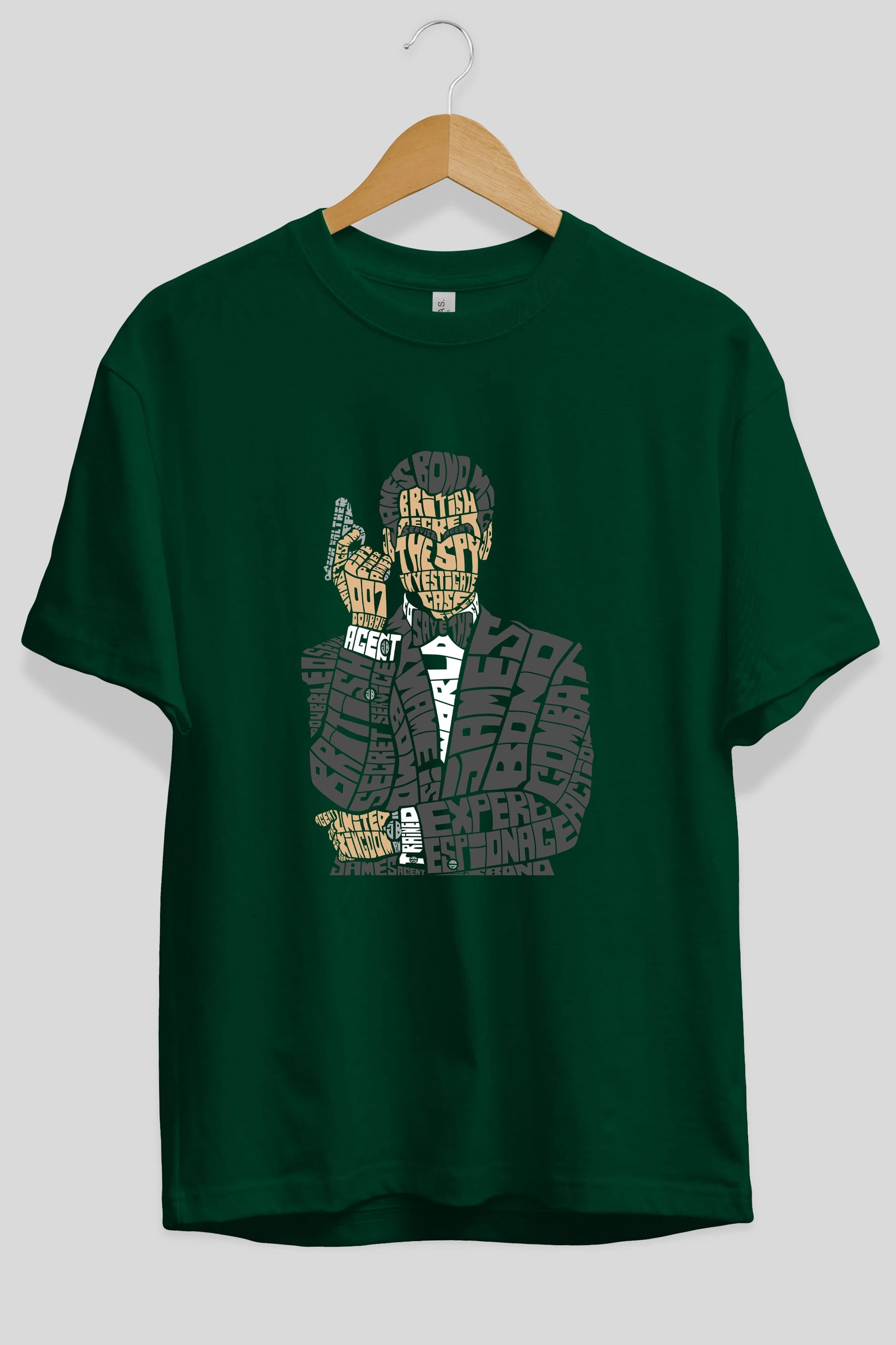 James Bond Ön Baskılı Oversize t-shirt %100 pamuk Erkek Kadın Unisex