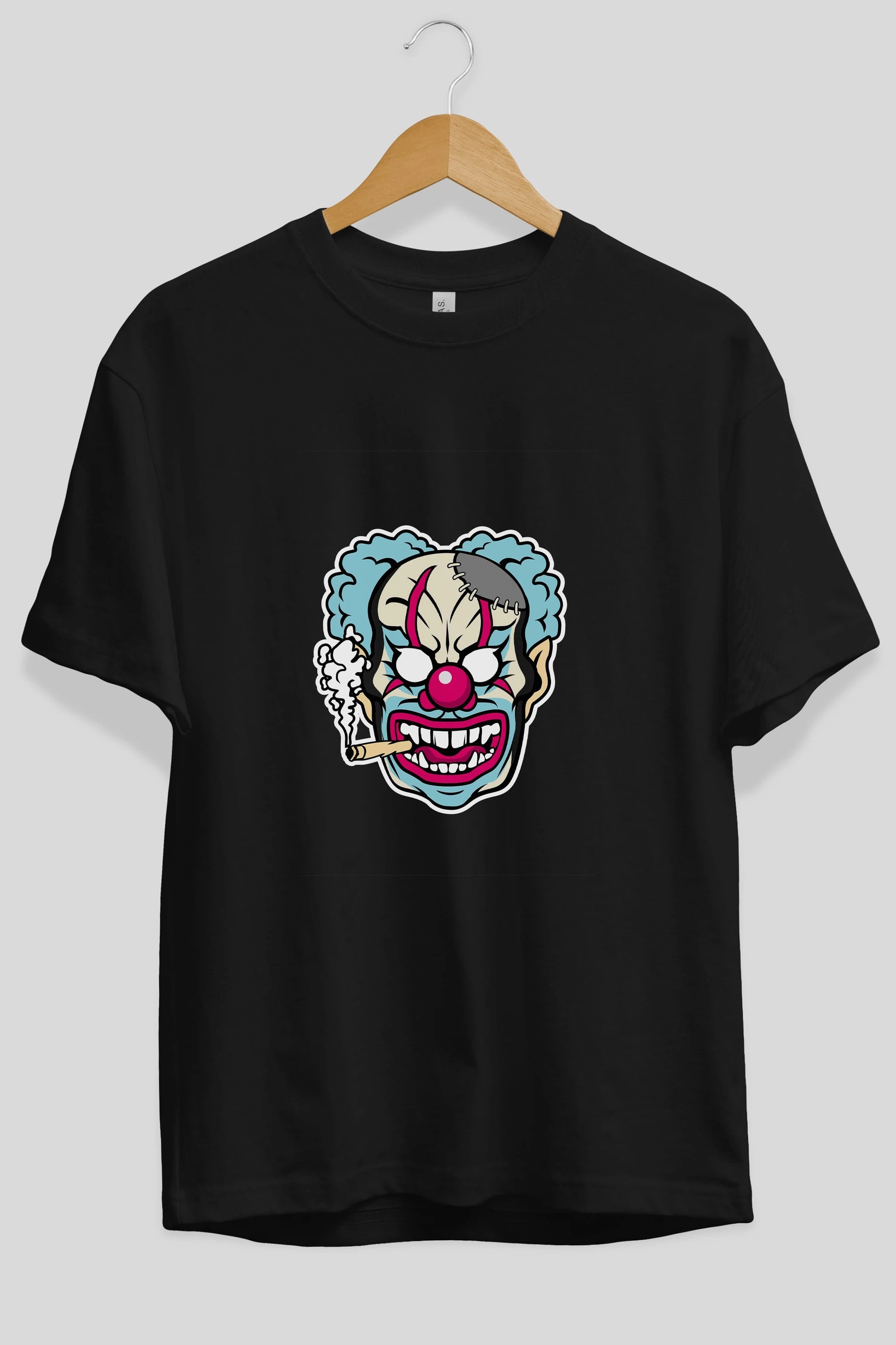 Clown Beast Ön Baskılı Oversize t-shirt Erkek Kadın Unisex %100 Pamuk tişort