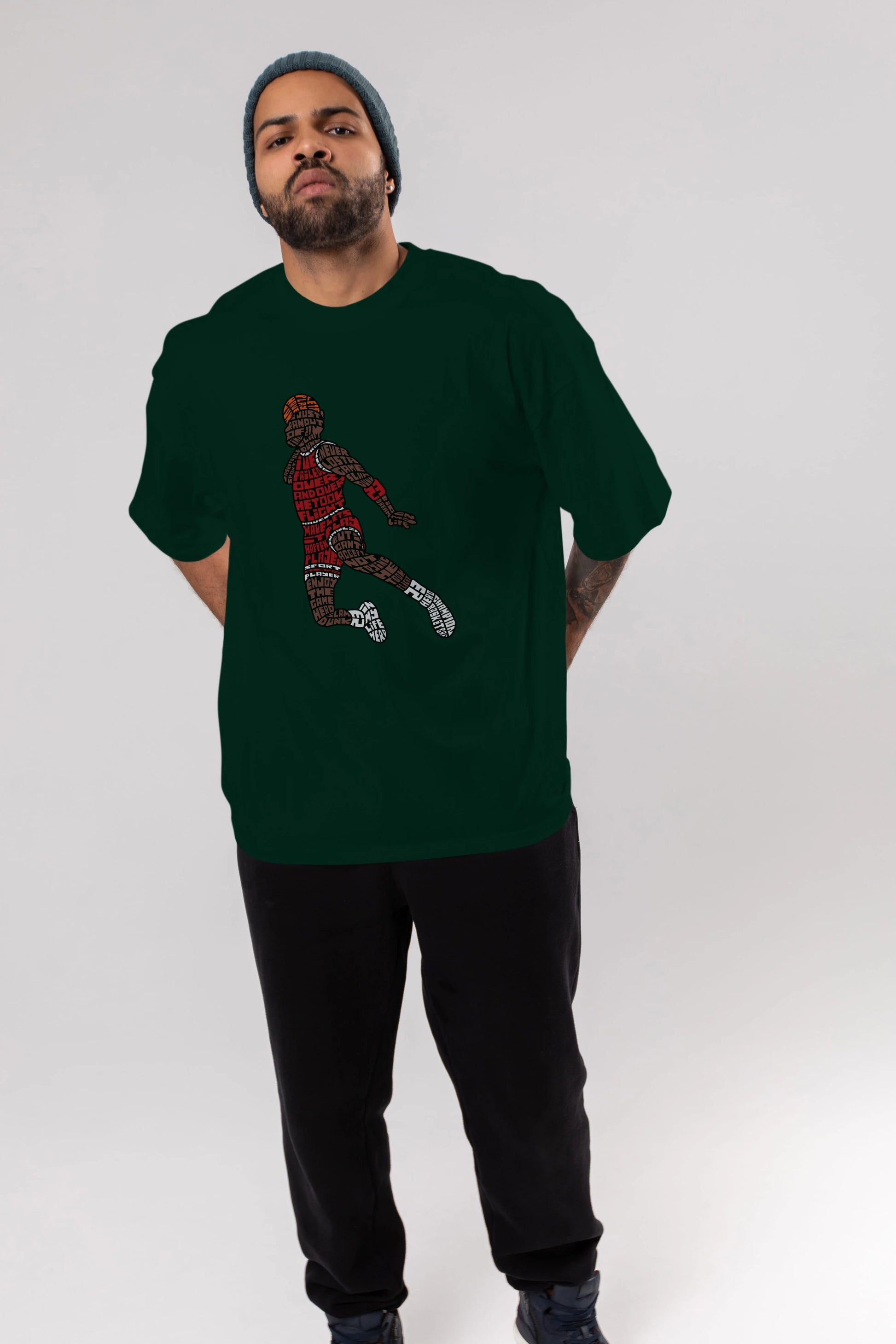 Slamdunk Ön Baskılı Oversize t-shirt %100 pamuk Erkek Kadın Unisex
