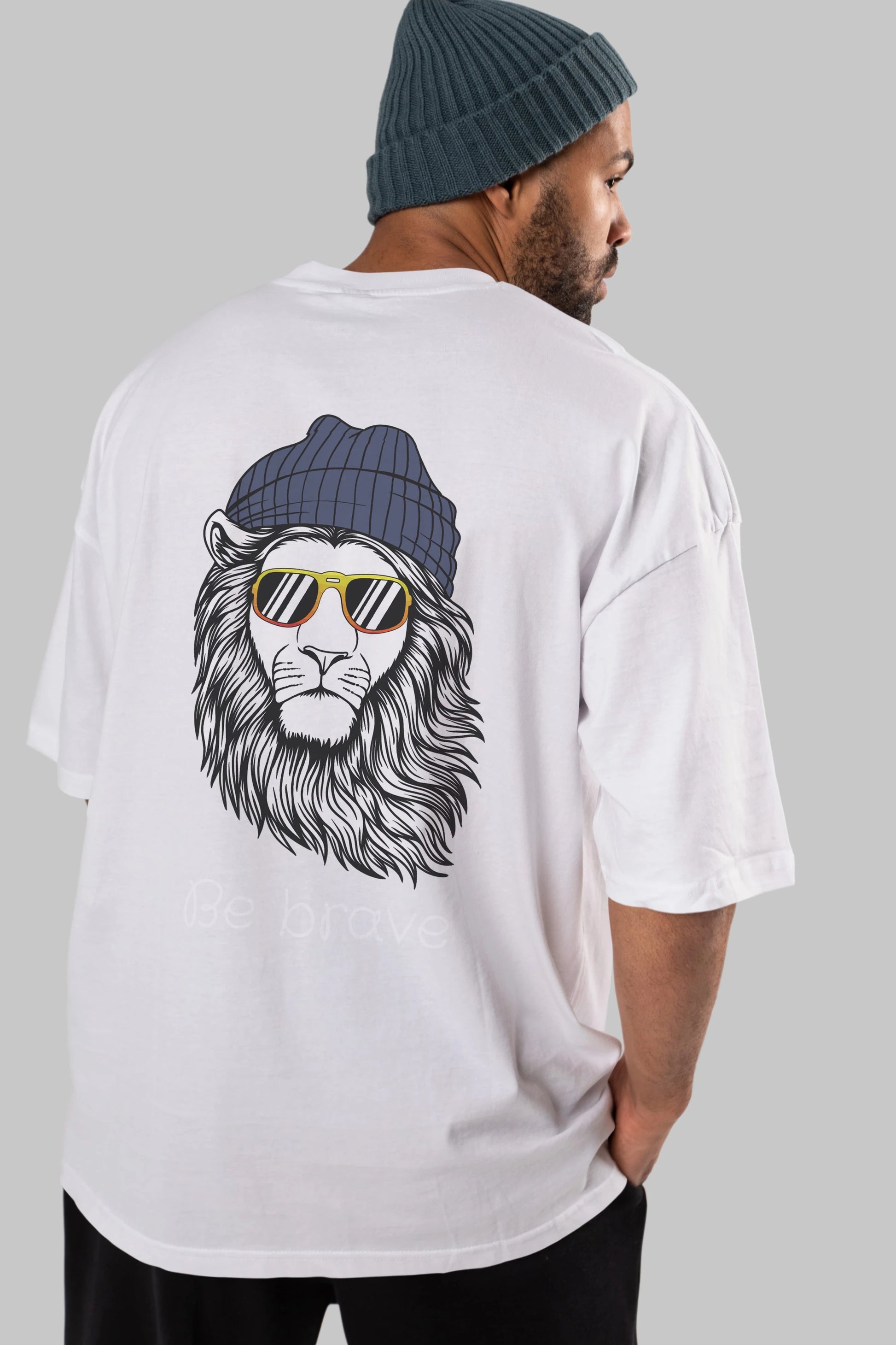 Be Brave Arka Baskılı Oversize t-shirt Erkek Kadın Unisex