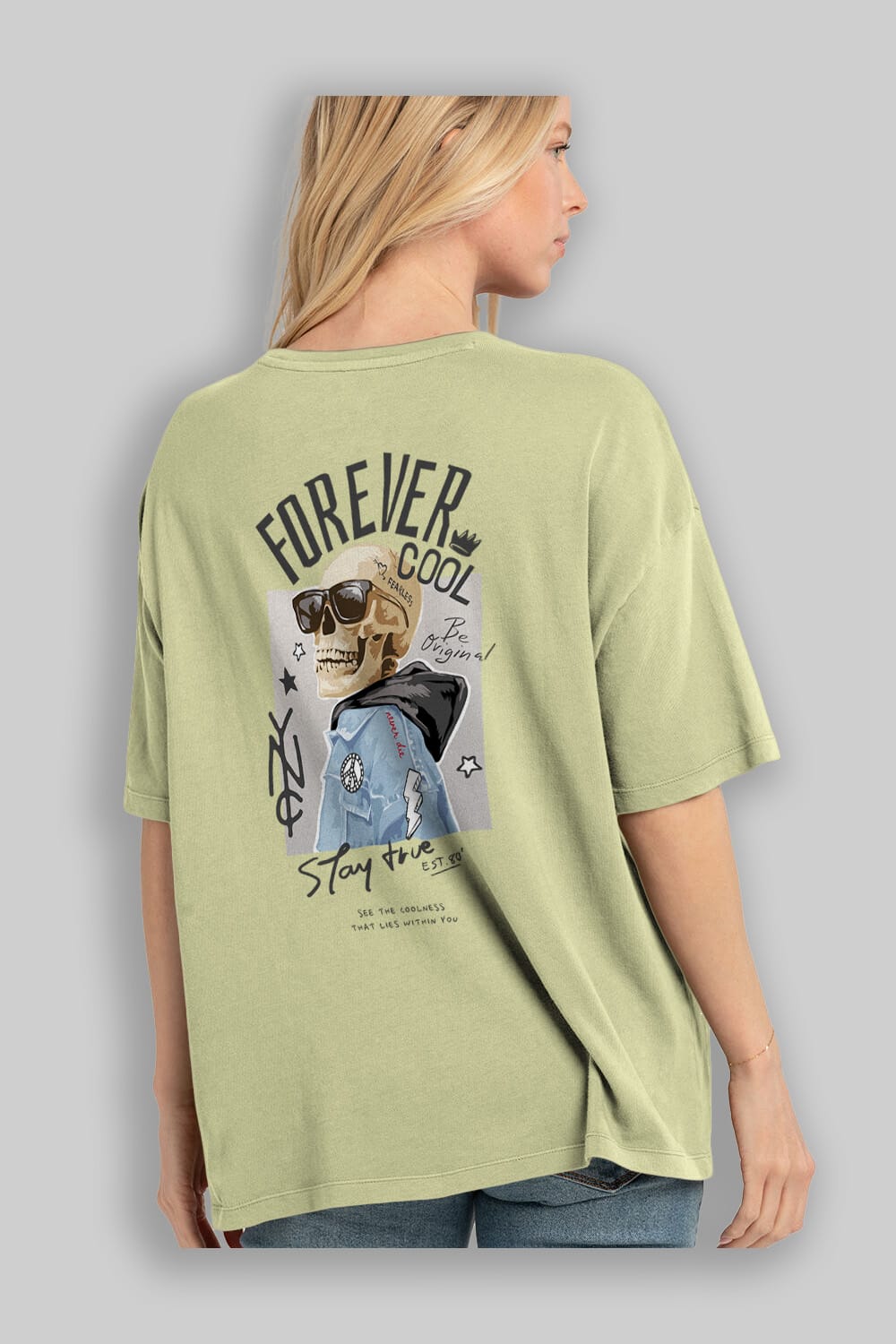 Teddy Bear Forever Cool Arka Baskılı Oversize t-shirt Erkek Kadın Unisex %100 Pamuk
