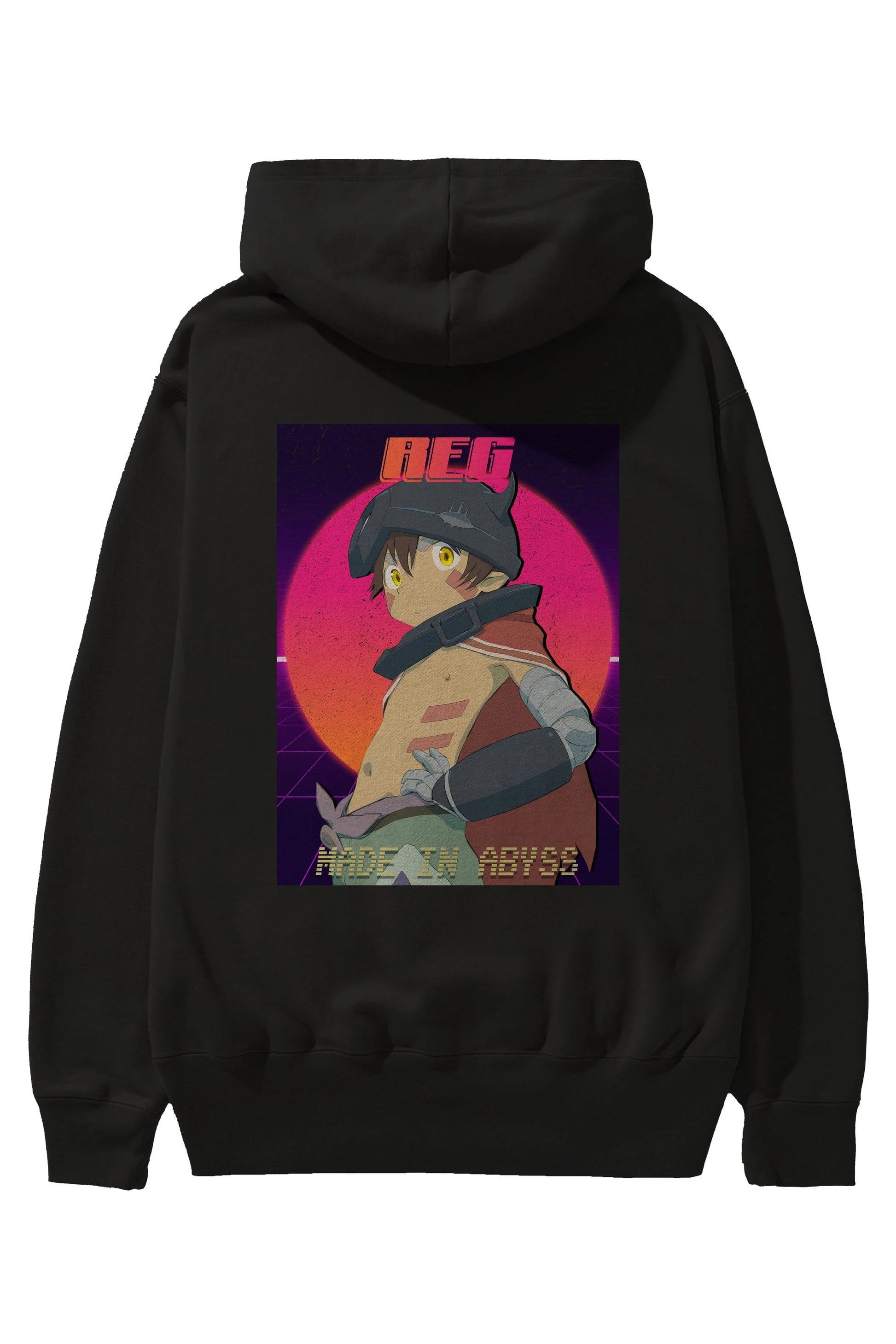 Reg 7 Anime Arka Baskılı Hoodie Oversize Kapüşonlu Sweatshirt Erkek Kadın Unisex