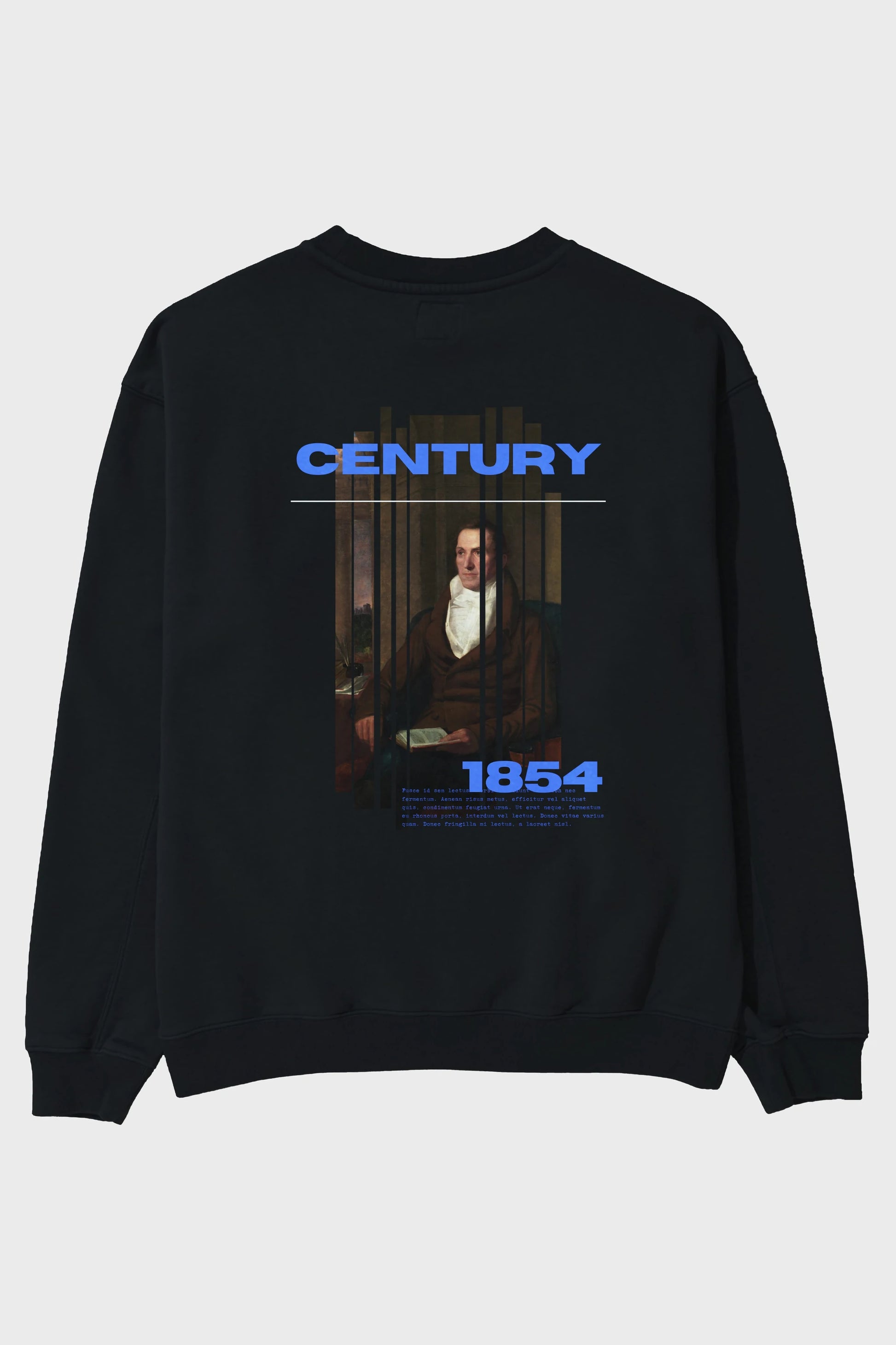 Century 1854 Yazılı Arka Baskılı Oversize Sweatshirt Erkek Kadın Unisex