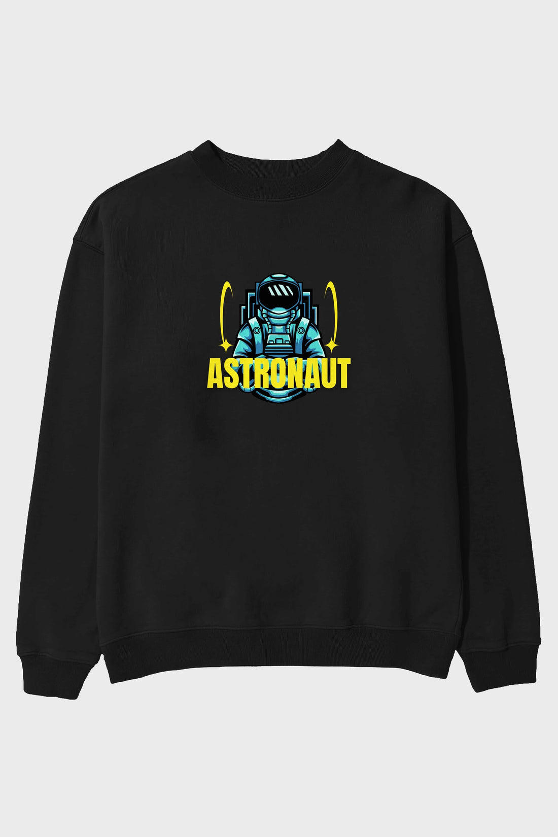 Astronaut Ön Baskılı Oversize Sweatshirt Erkek Kadın Unisex