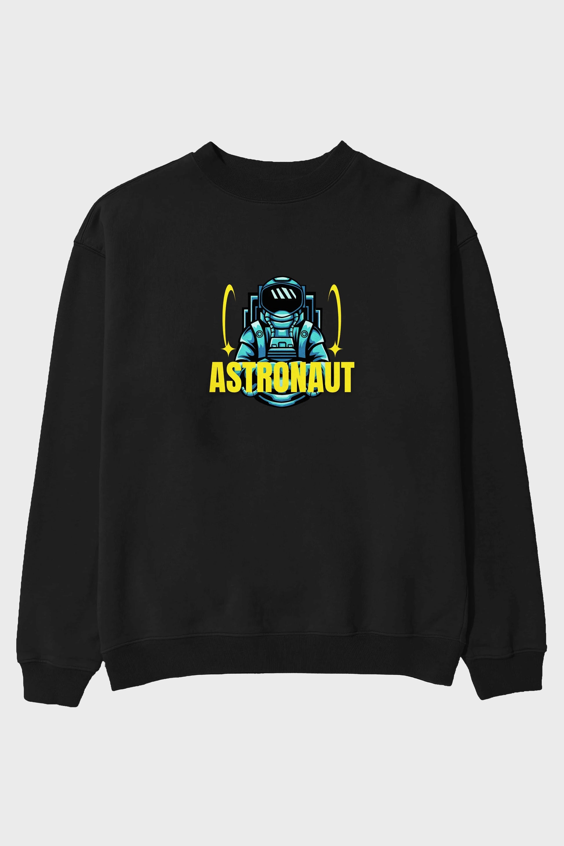 Astronaut Ön Baskılı Oversize Sweatshirt Erkek Kadın Unisex