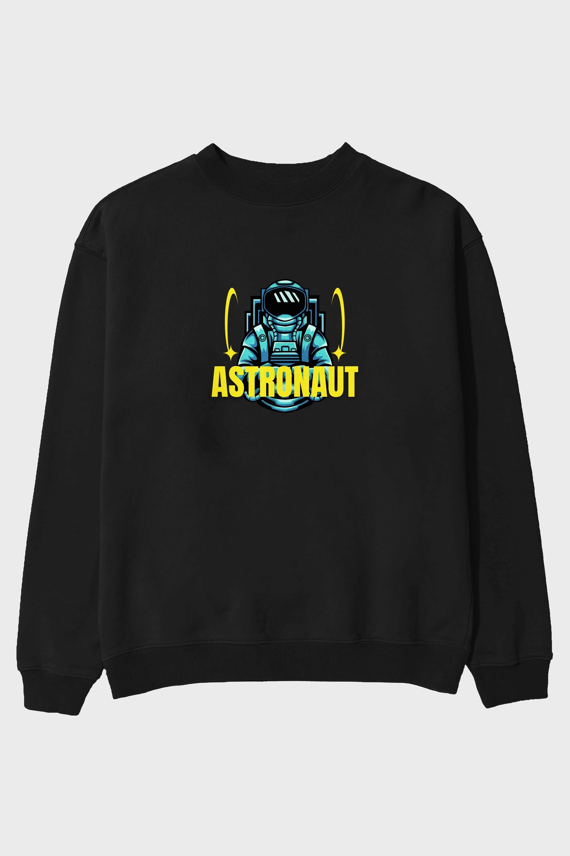 Astronaut Ön Baskılı Oversize Sweatshirt Erkek Kadın Unisex