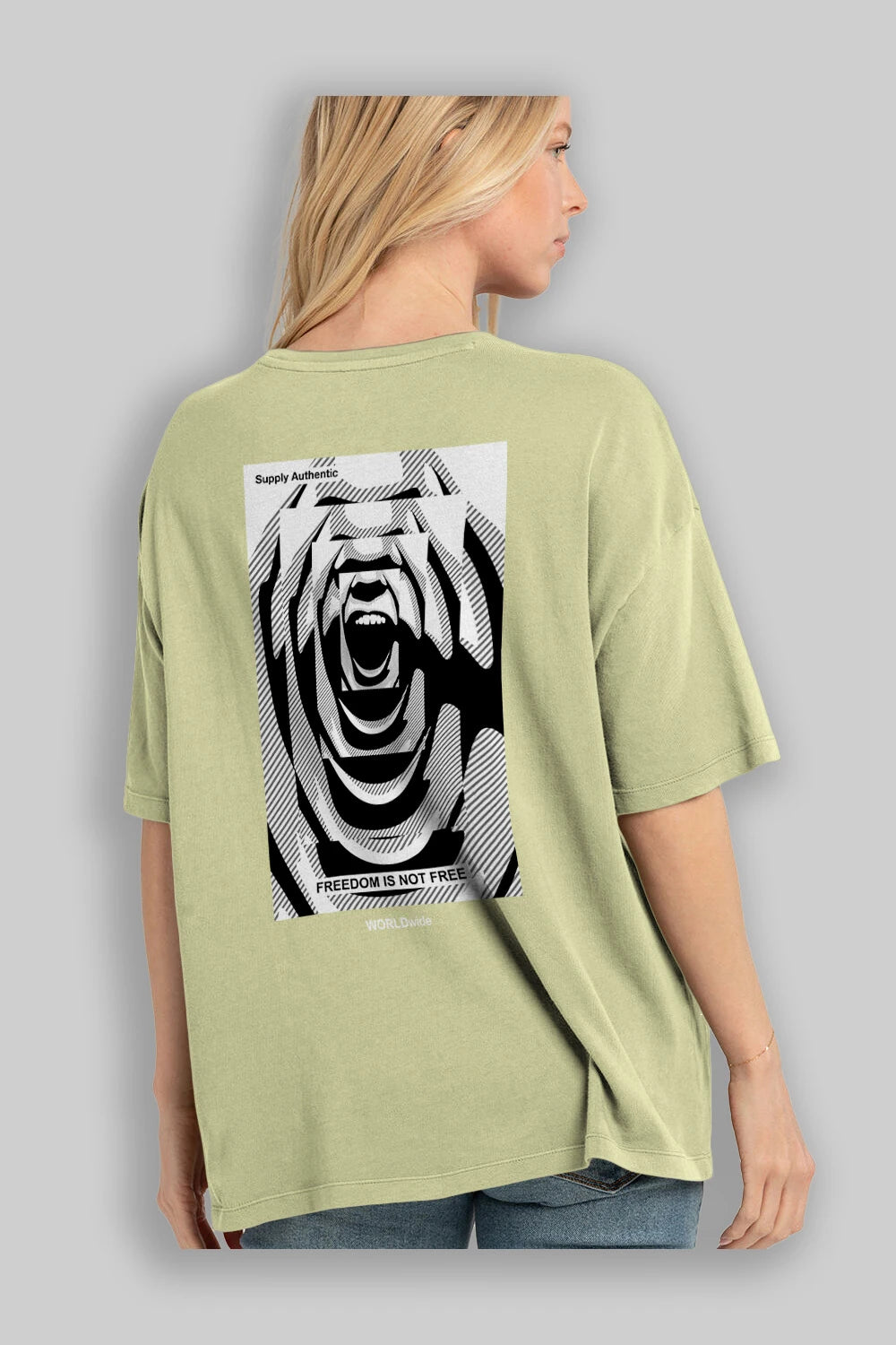Freedom is Not Free 2 Arka Baskılı Oversize t-shirt Erkek Kadın Unisex