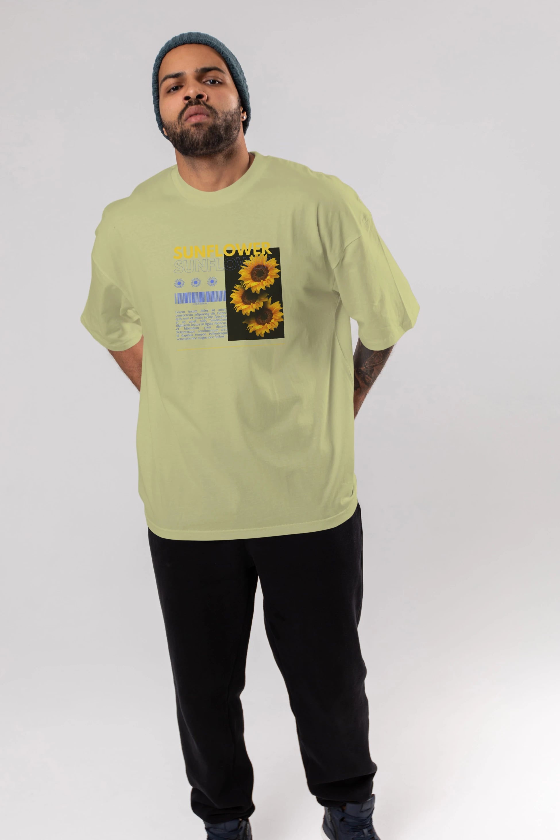Sunflower Ön Baskılı Oversize t-shirt Erkek Kadın Unisex