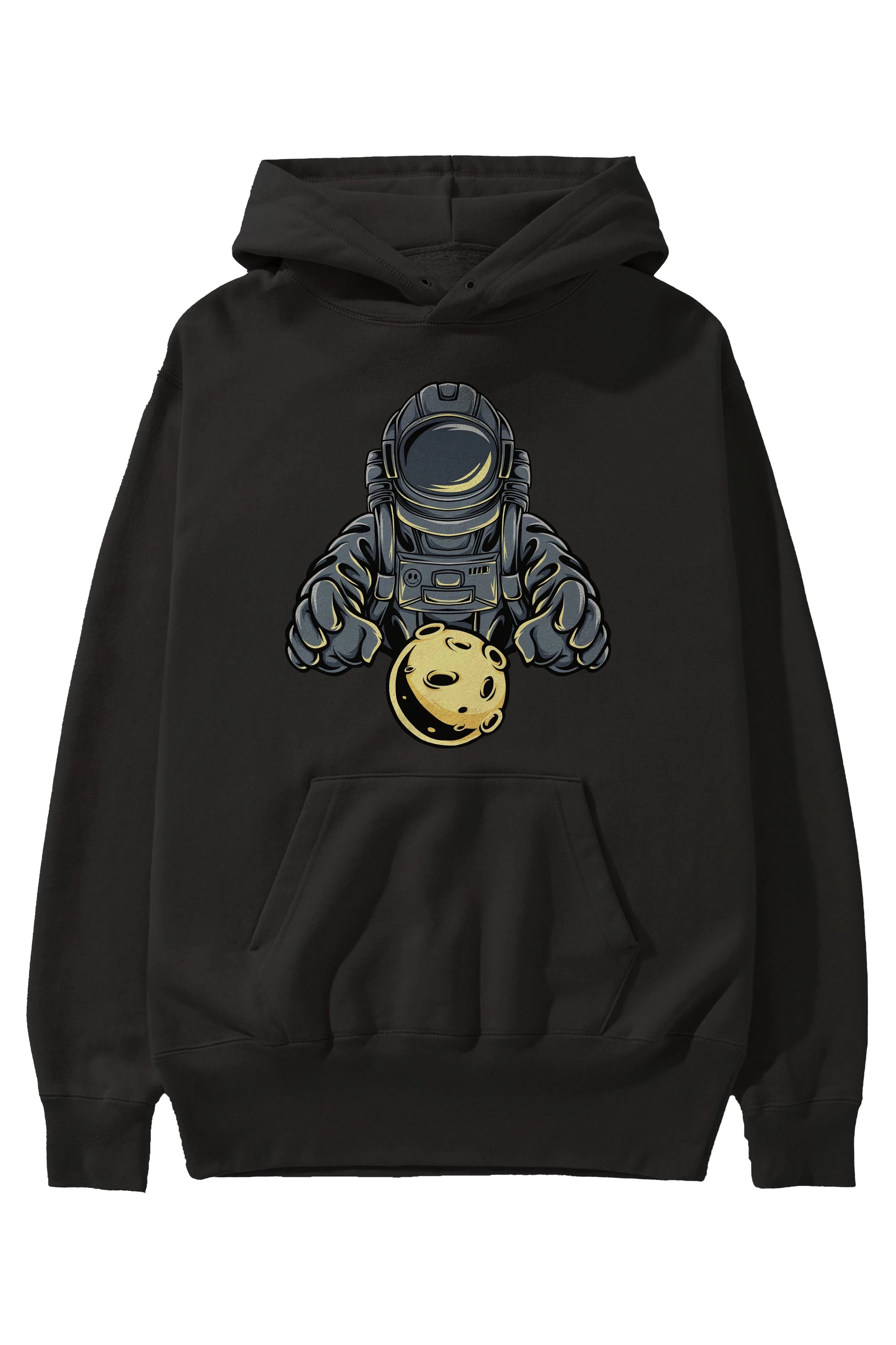 Astromoon tshirt Ön Baskılı Hoodie Oversize Kapüşonlu Sweatshirt Erkek Kadın Unisex