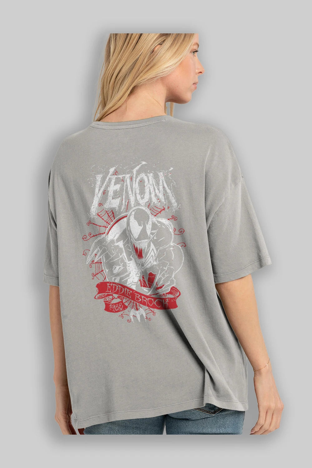 Venom (11) Arka Baskılı Oversize t-shirt Erkek Kadın Unisex %100 Pamuk Bisiklet Yaka tişort