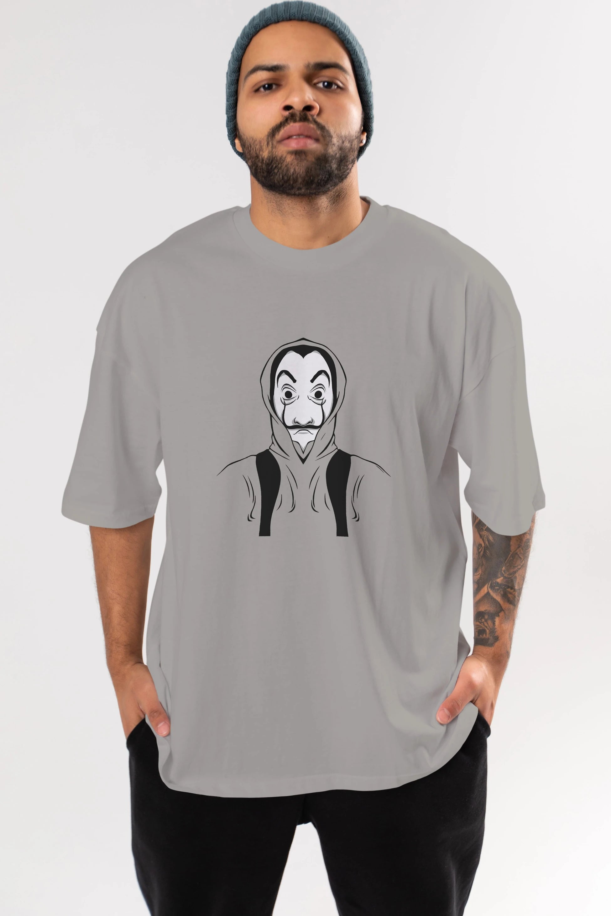 La Casa De Papel (7) Ön Baskılı Oversize t-shirt Erkek Kadın Unisex %100 Pamuk Bisiklet Yaka tişort