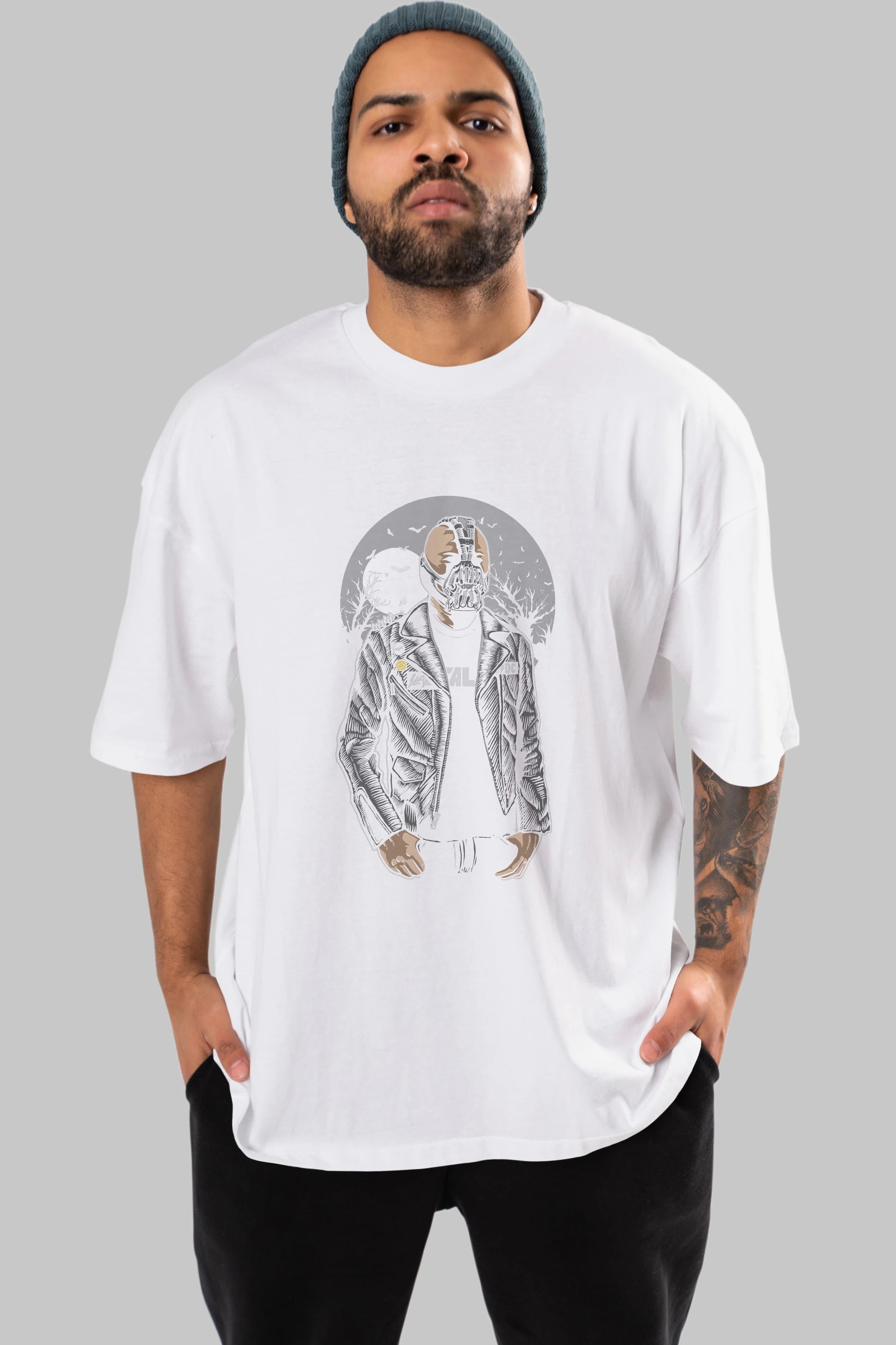 Bane Ön Baskılı Oversize t-shirt Erkek Kadın Unisex %100 Pamuk tişort