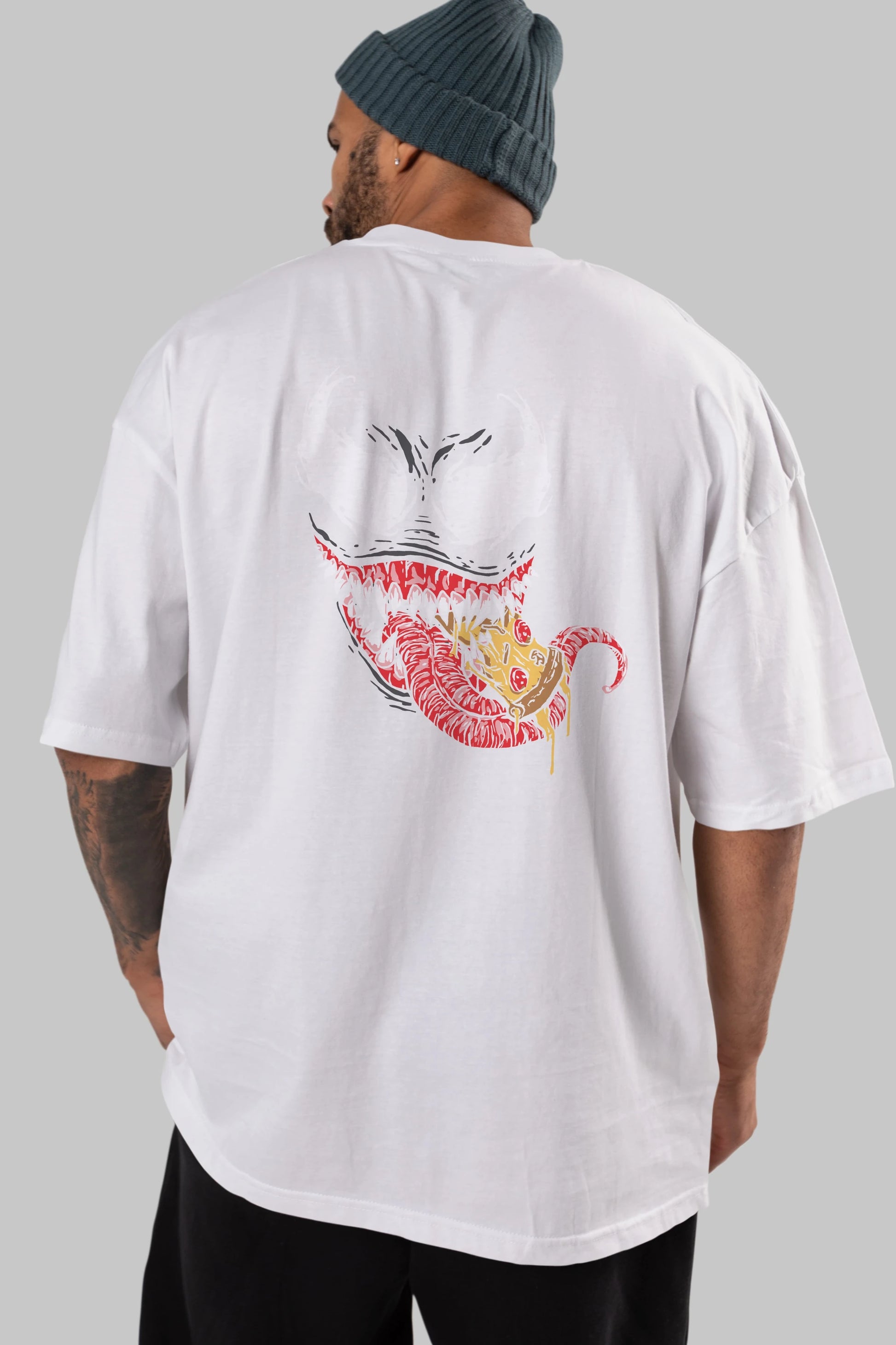 Venom (1) Arka Baskılı Oversize t-shirt Erkek Kadın Unisex %100 Pamuk Bisiklet Yaka tişort