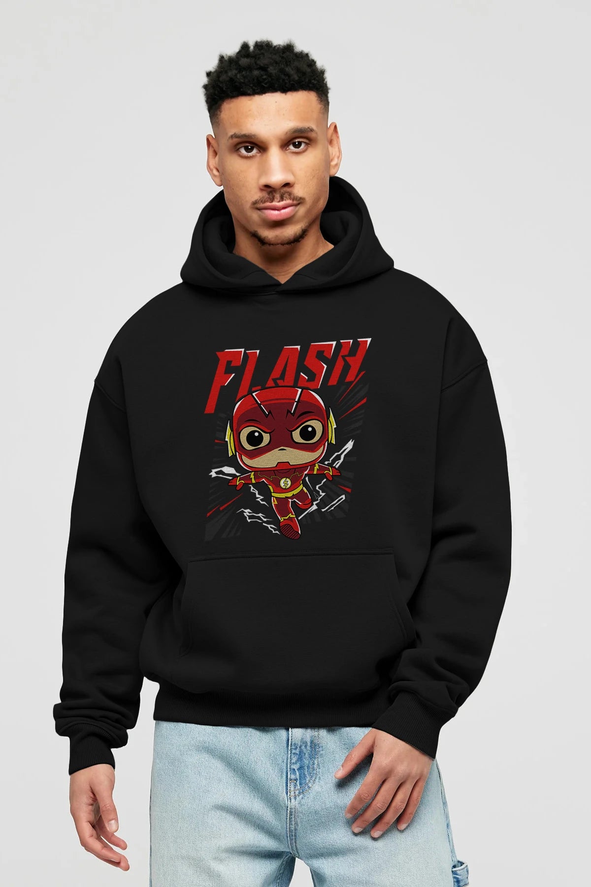 Flash Avengers (4) Ön Baskılı Hoodie Oversize Kapüşonlu Sweatshirt Erkek Kadın Unisex