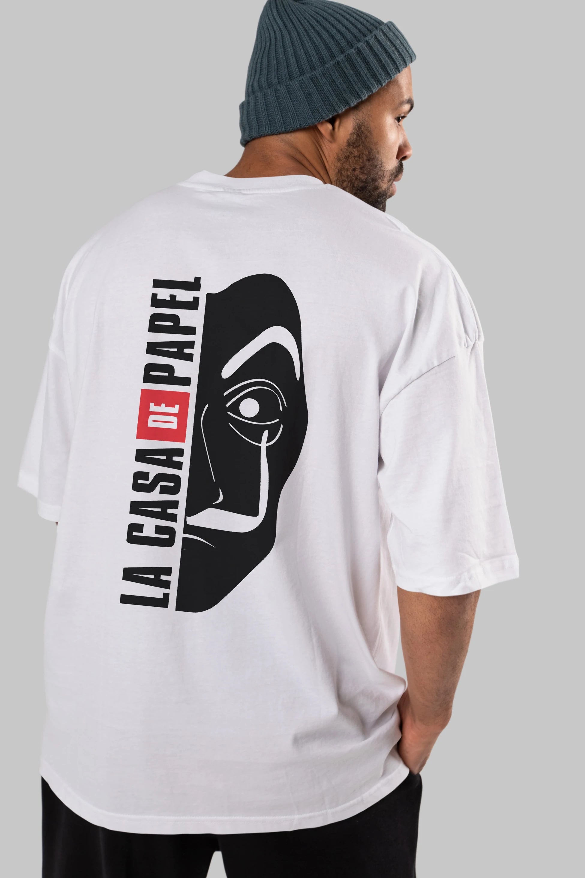 La Casa De Papel (3) Arka Baskılı Oversize t-shirt Erkek Kadın Unisex %100 Pamuk Bisiklet Yaka tişort