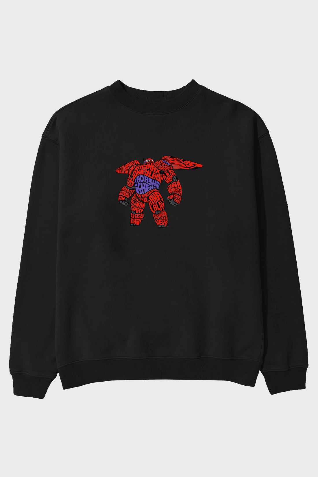 Baymax Ön Baskılı Oversize Sweatshirt Erkek Kadın Unisex