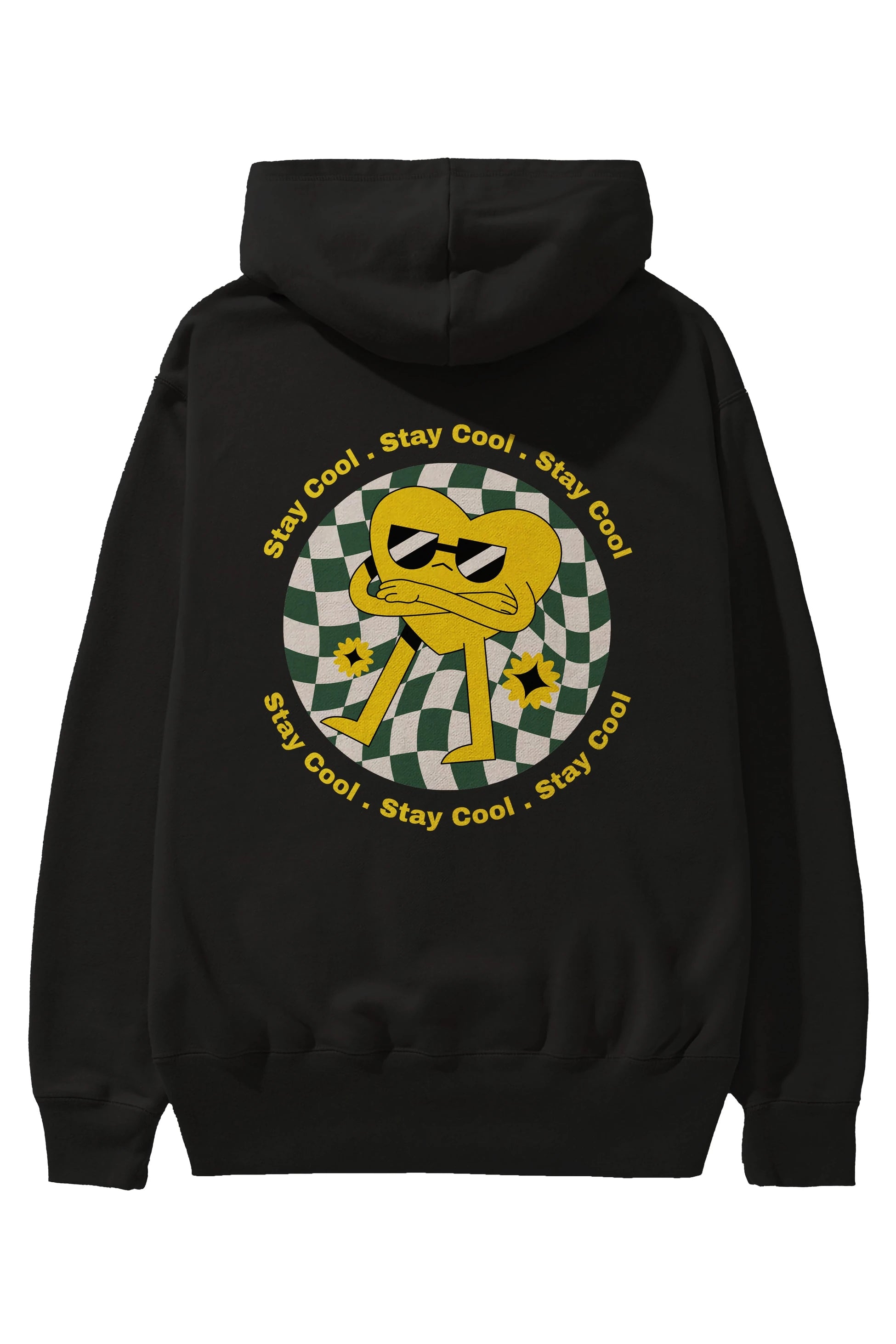 Stay Cool Yazılı Arka Baskılı Oversize Hoodie Kapüşonlu Sweatshirt Erkek Kadın Unisex