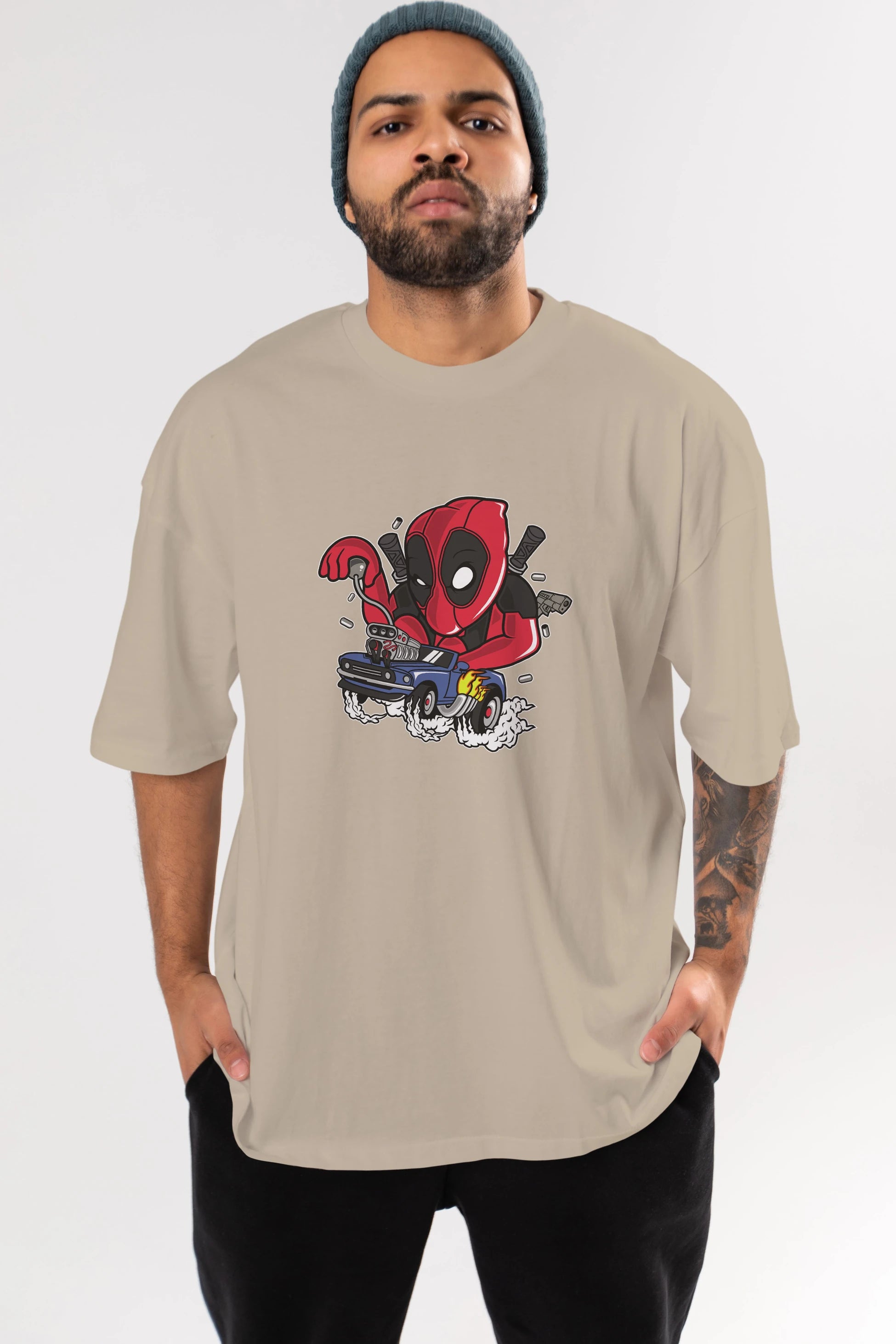 Deadpool (21) Ön Baskılı Oversize t-shirt Erkek Kadın Unisex %100 Pamuk Bisiklet Yaka tişort