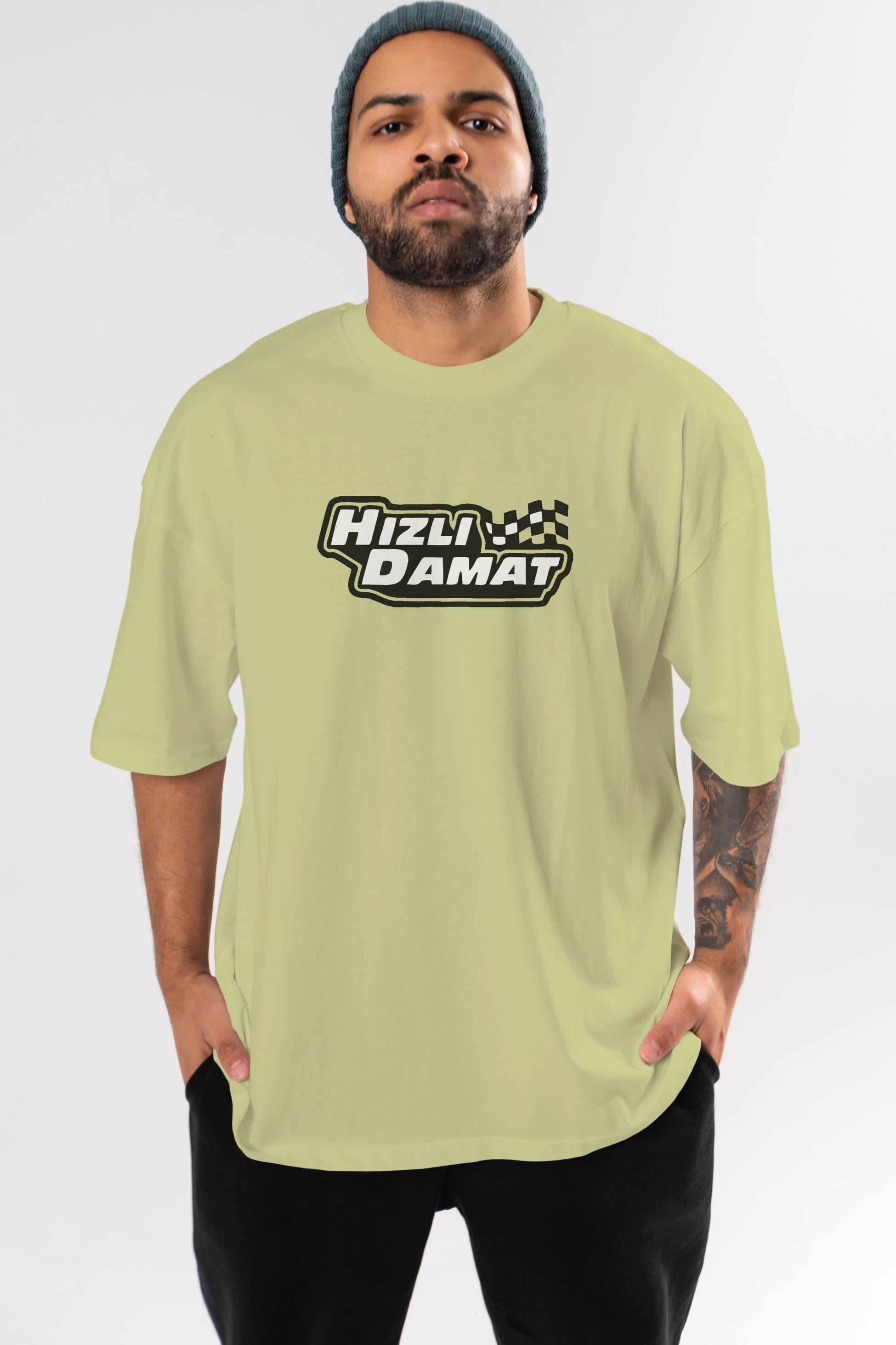 Hızlı Damat Ön Baskılı Oversize t-shirt %100 pamuk Erkek Kadın Unisex