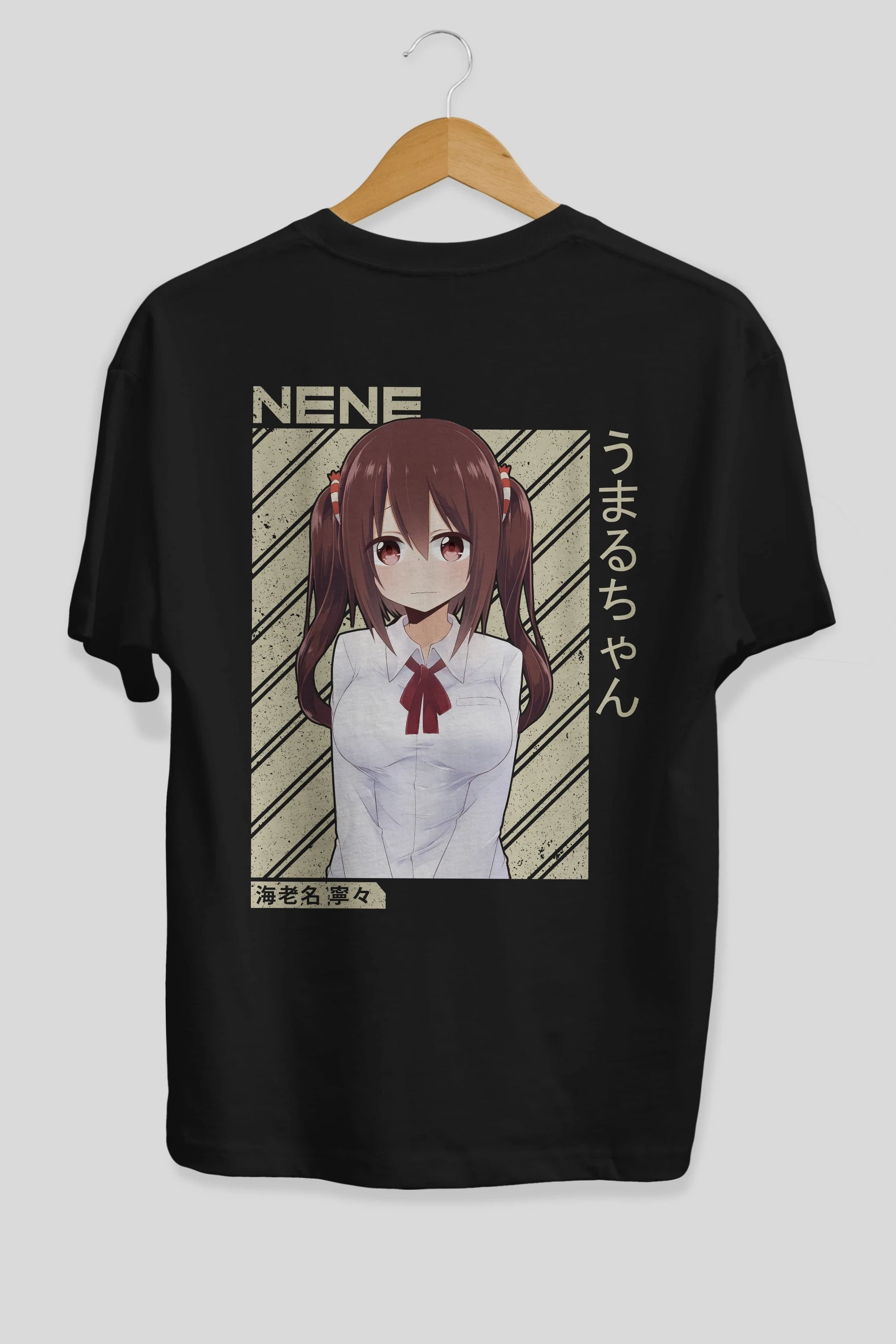 Nene Ebina 1 Anime Arka Baskılı Oversize t-shirt Erkek Kadın Unisex