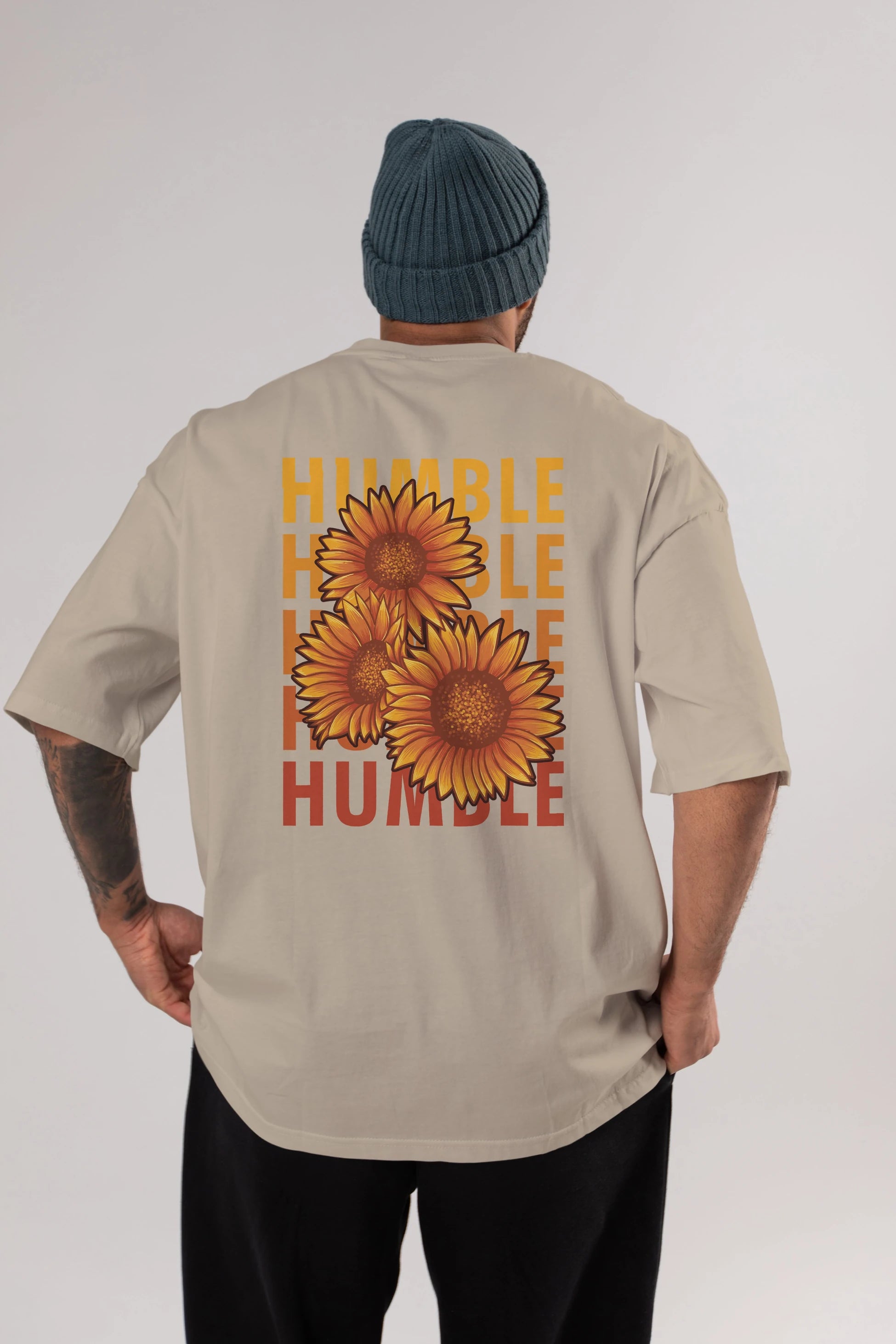 Humble 2 Arka Baskılı Oversize t-shirt Erkek Kadın Unisex