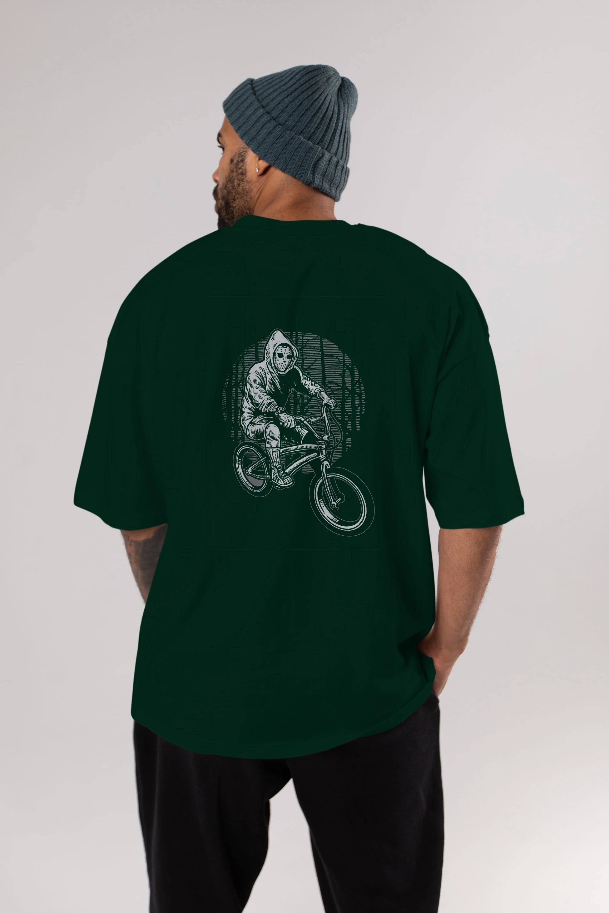 Ride Bike To Kill Arka Baskılı Oversize t-shirt Erkek Kadın Unisex %100 Pamuk