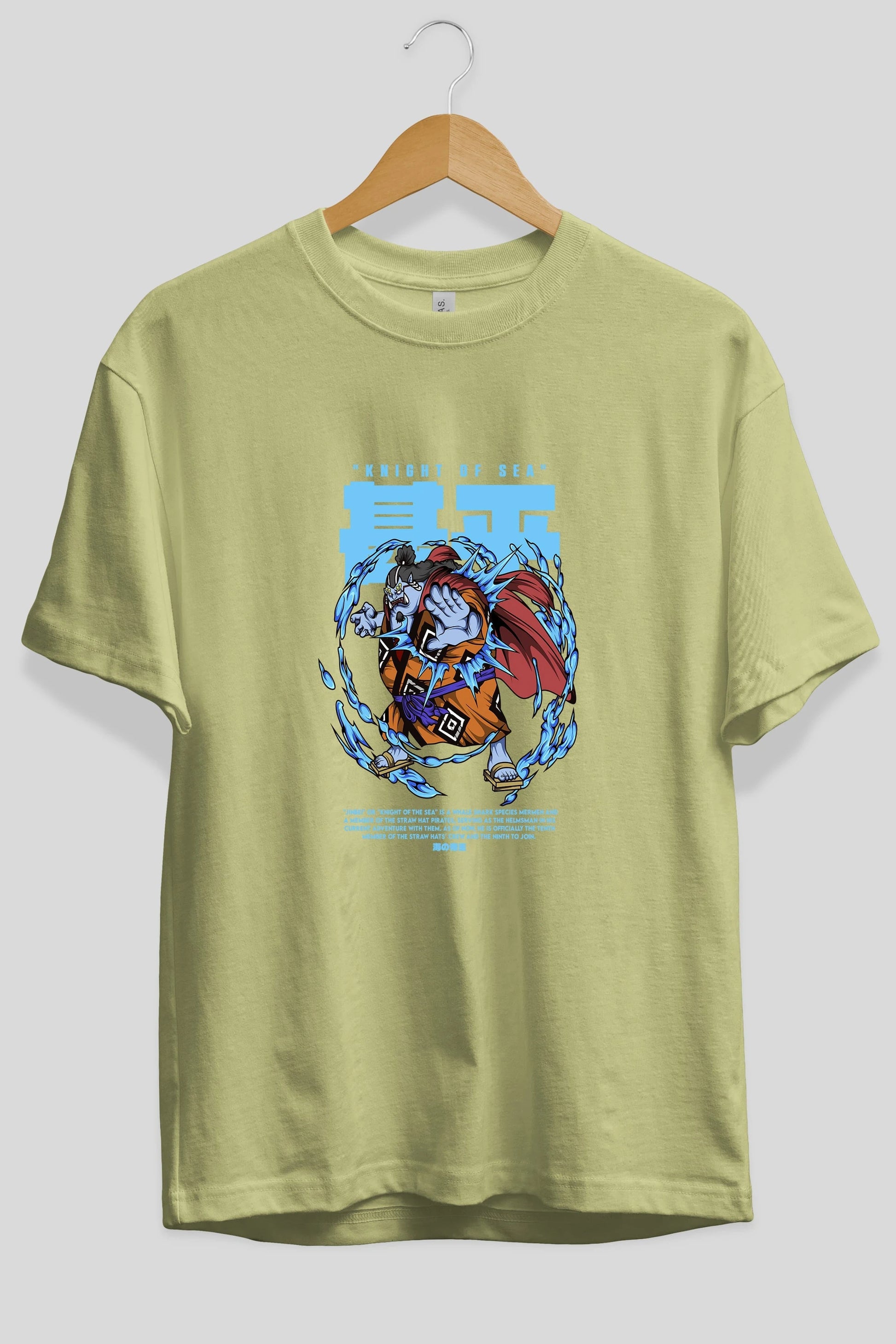 Jinbei Anime Ön Baskılı Oversize t-shirt %100 pamuk Erkek Kadın Unisex