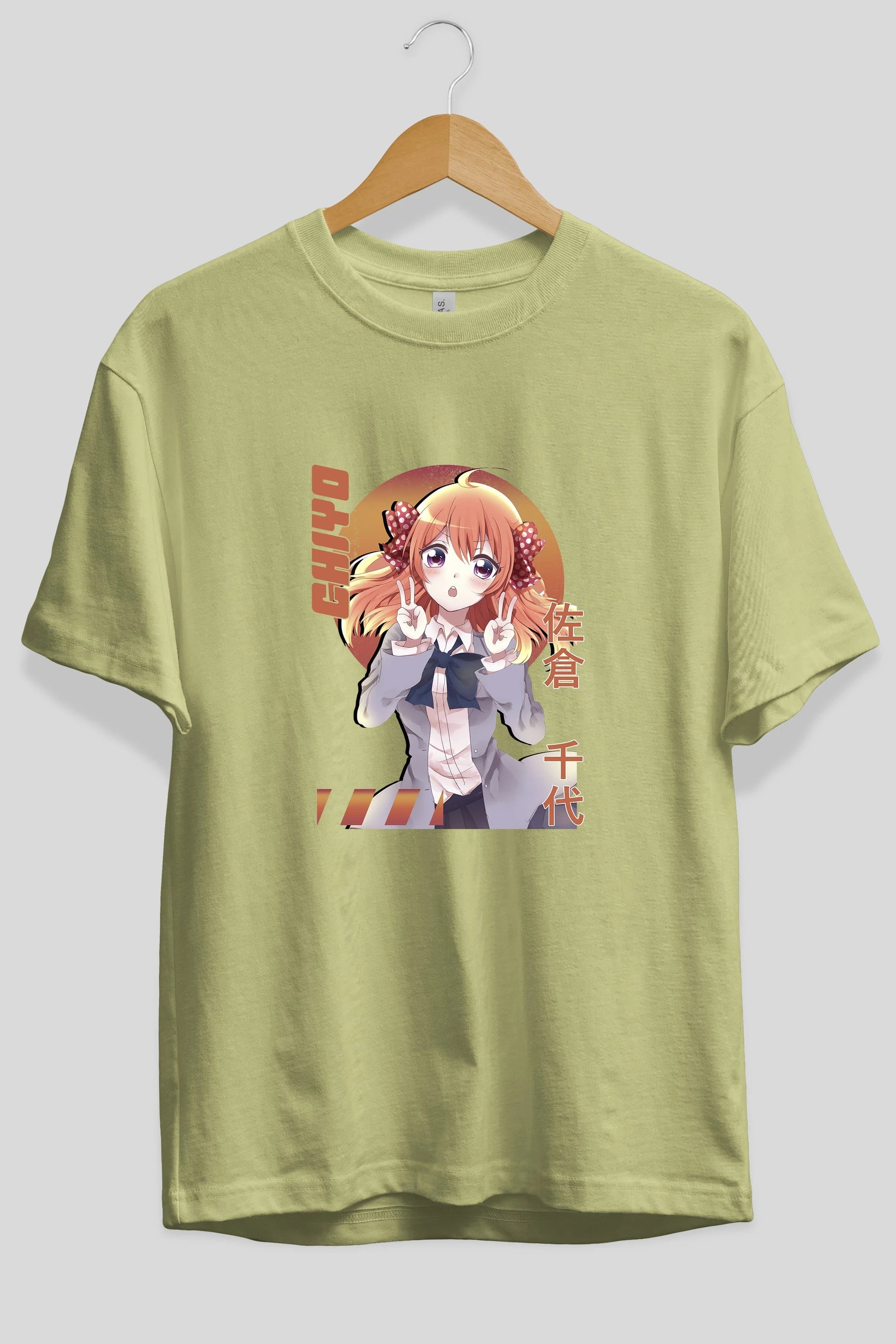 Chiyo Sakura 5 Anime Ön Baskılı Oversize t-shirt %100 pamuk Erkek Kadın Unisex