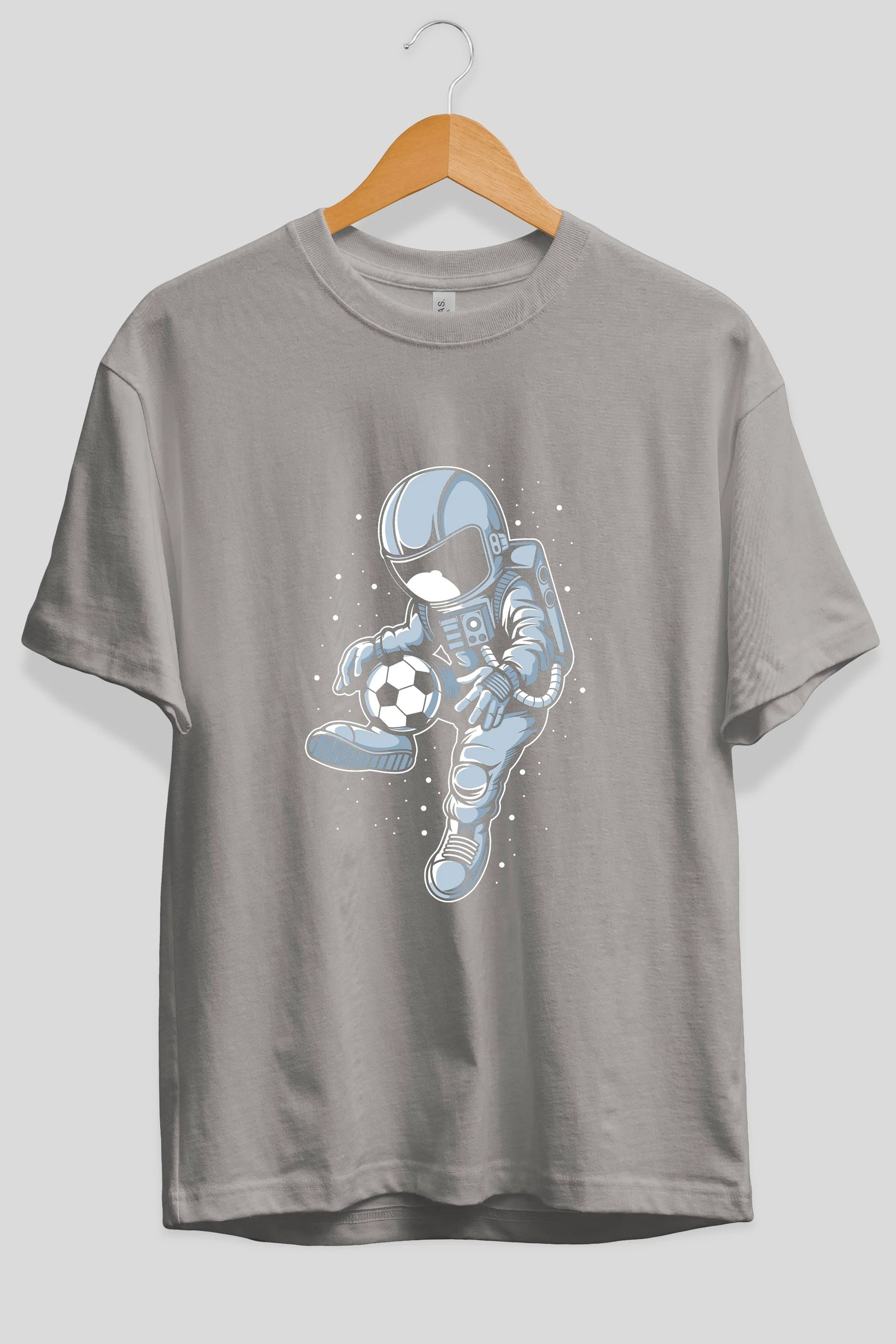 Astronaut Soccer Player Ön Baskılı Oversize t-shirt Erkek Kadın Unisex