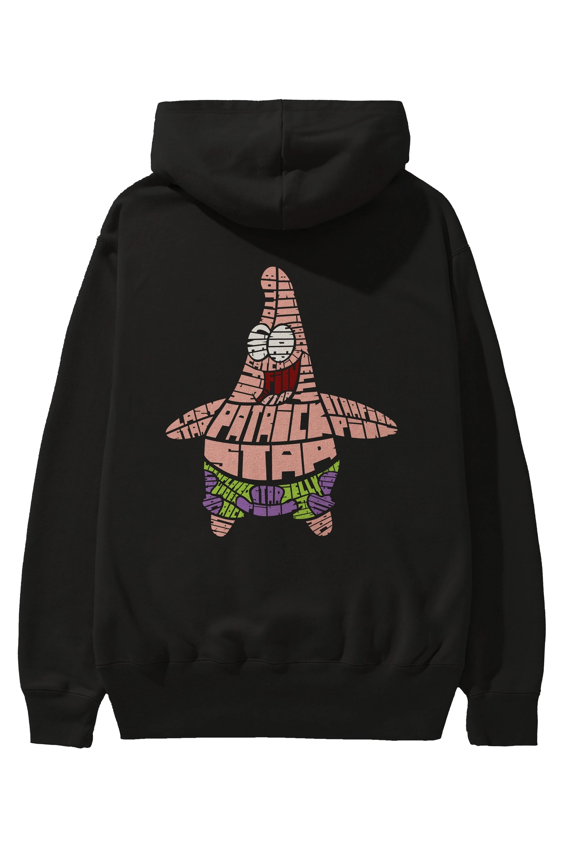 Patrick Star Arka Baskılı Hoodie Oversize Kapüşonlu Sweatshirt Erkek Kadın Unisex