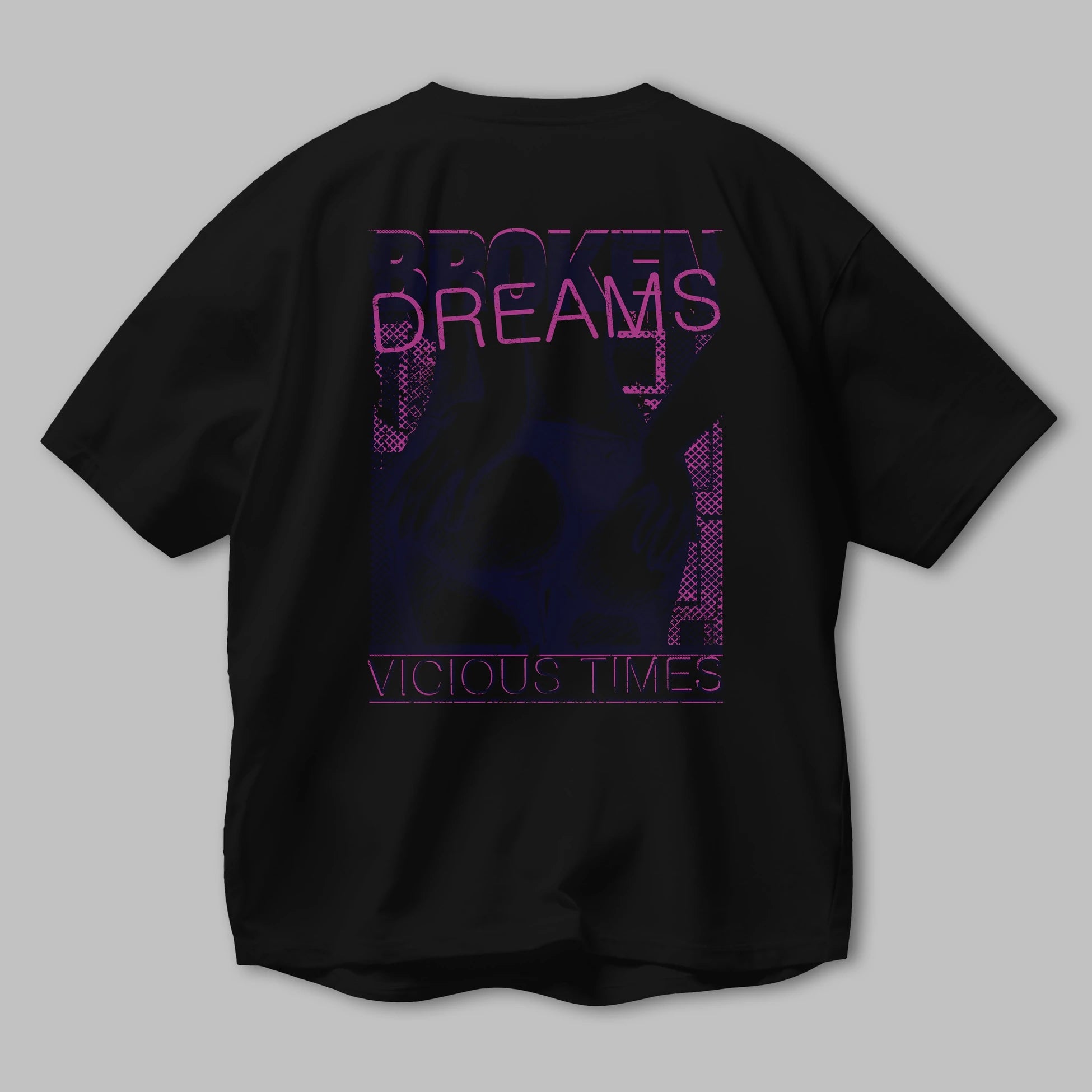Broken Dreams Arka Baskılı Oversize t-shirt Erkek Kadın Unisex