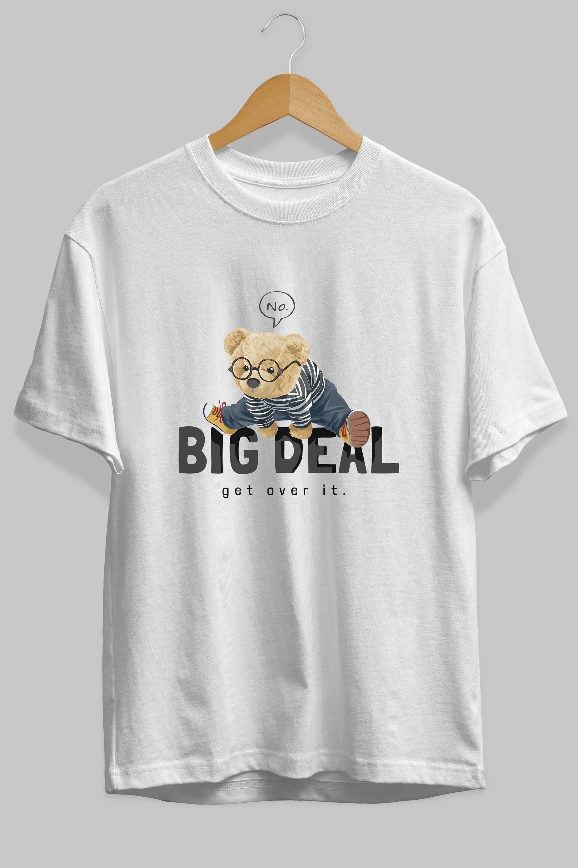 Teddy Bear Big Deal Ön Baskılı Oversize t-shirt Erkek Kadın Unisex %100 Pamuk