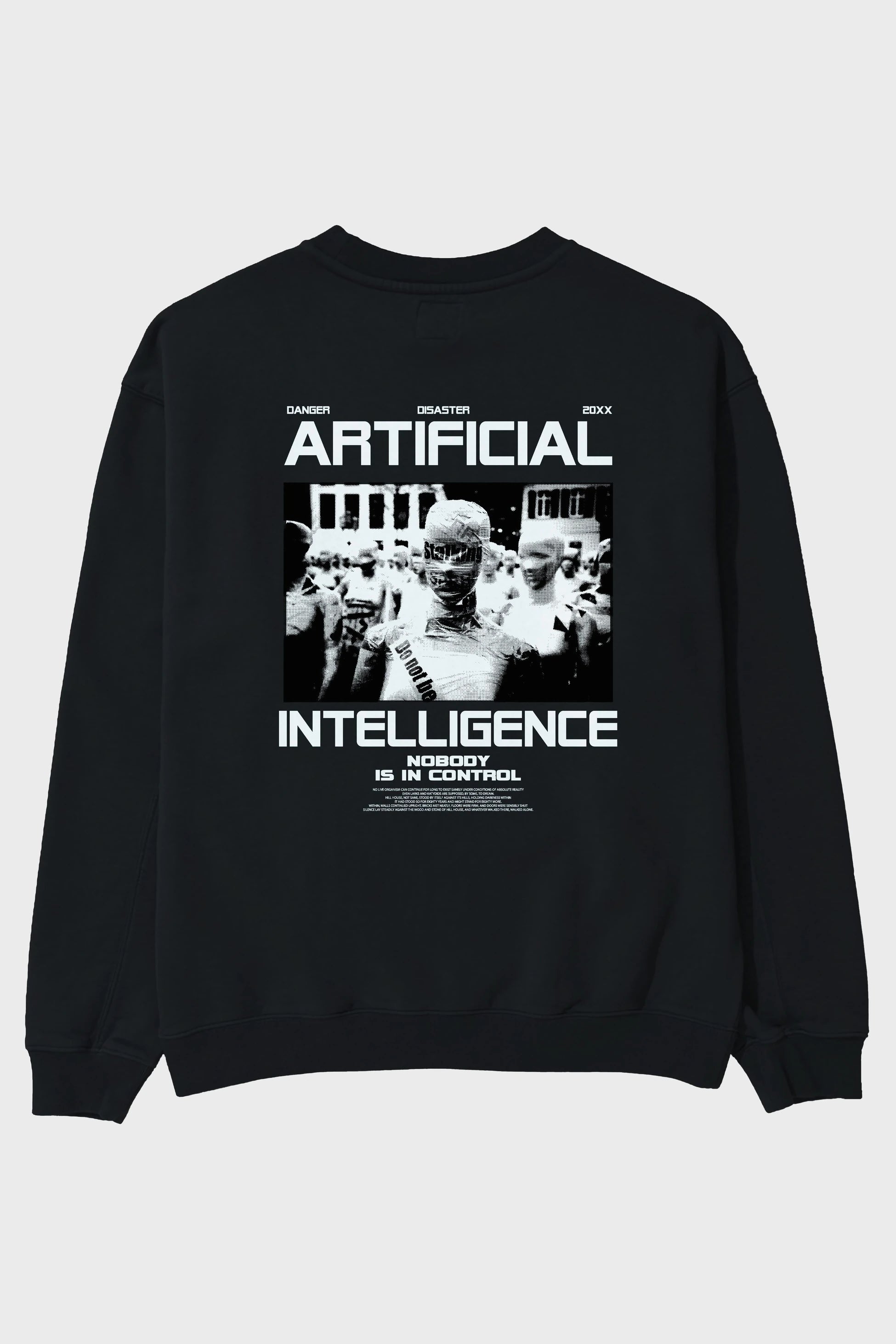 Artificial Intelligence Arka Baskılı Oversize Sweatshirt Erkek Kadın Unisex