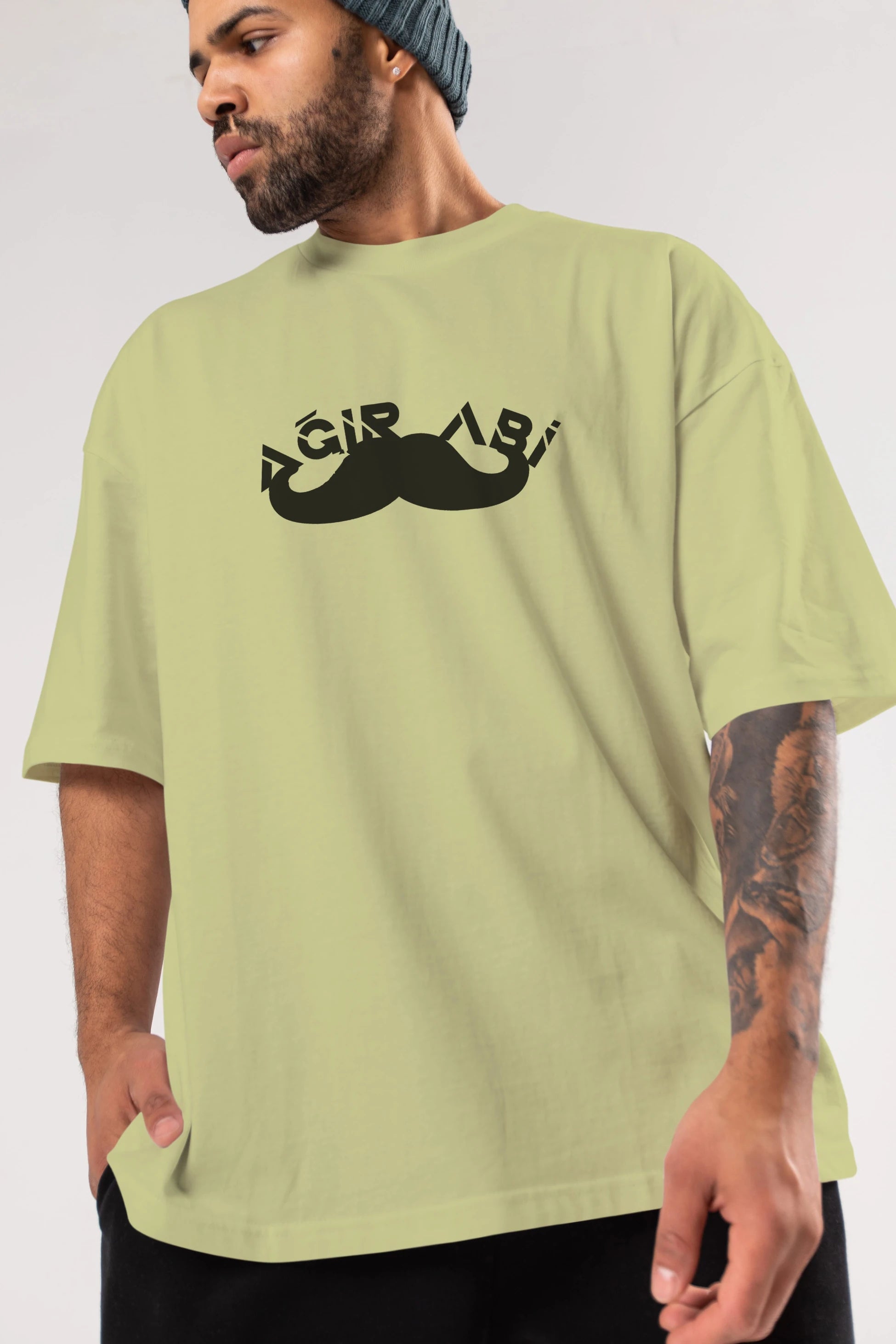 Ağır Abi Ön Baskılı Oversize t-shirt %100 pamuk Erkek Kadın Unisex
