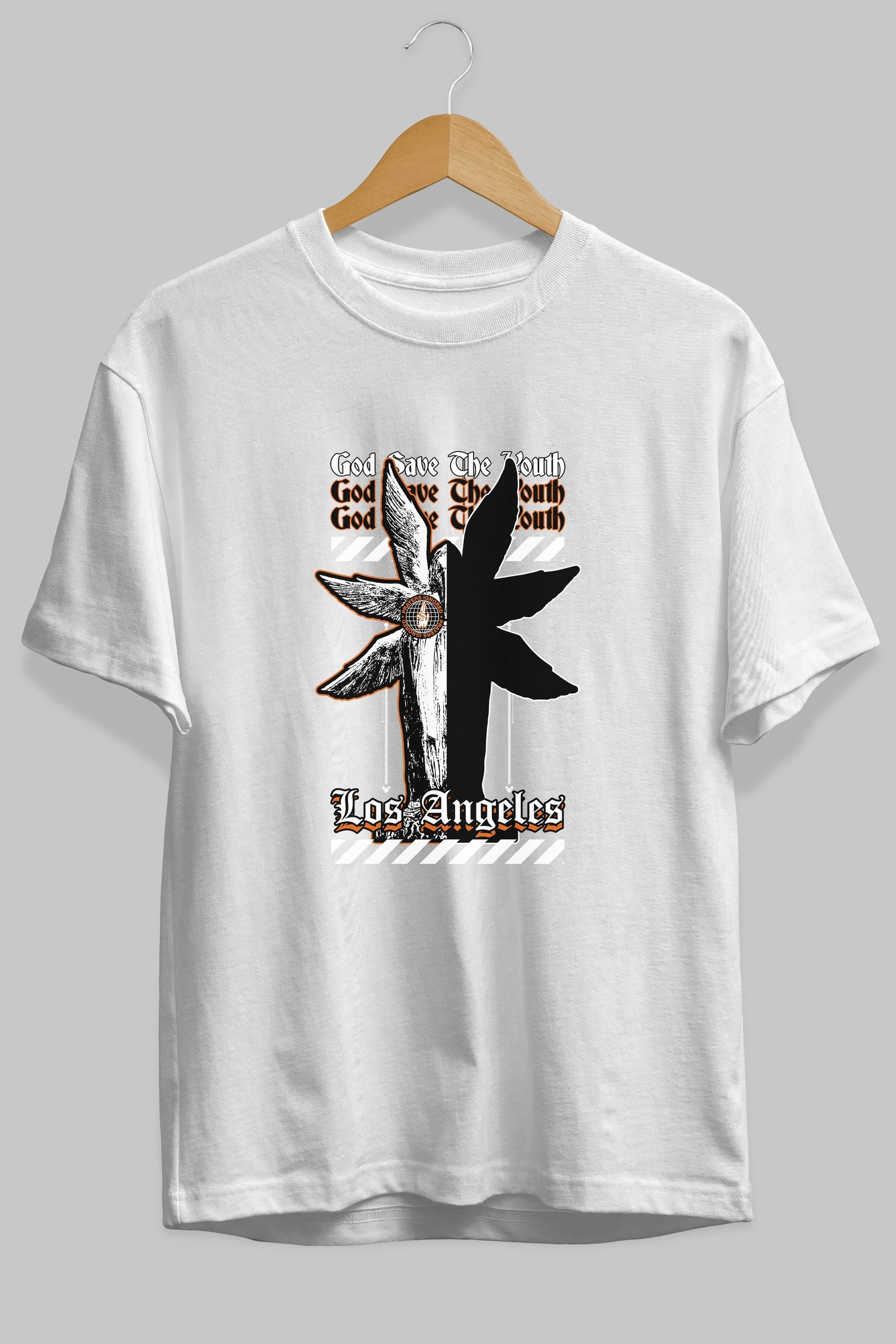God Save The Youth Ön Baskılı Oversize t-shirt Erkek Kadın Unisex