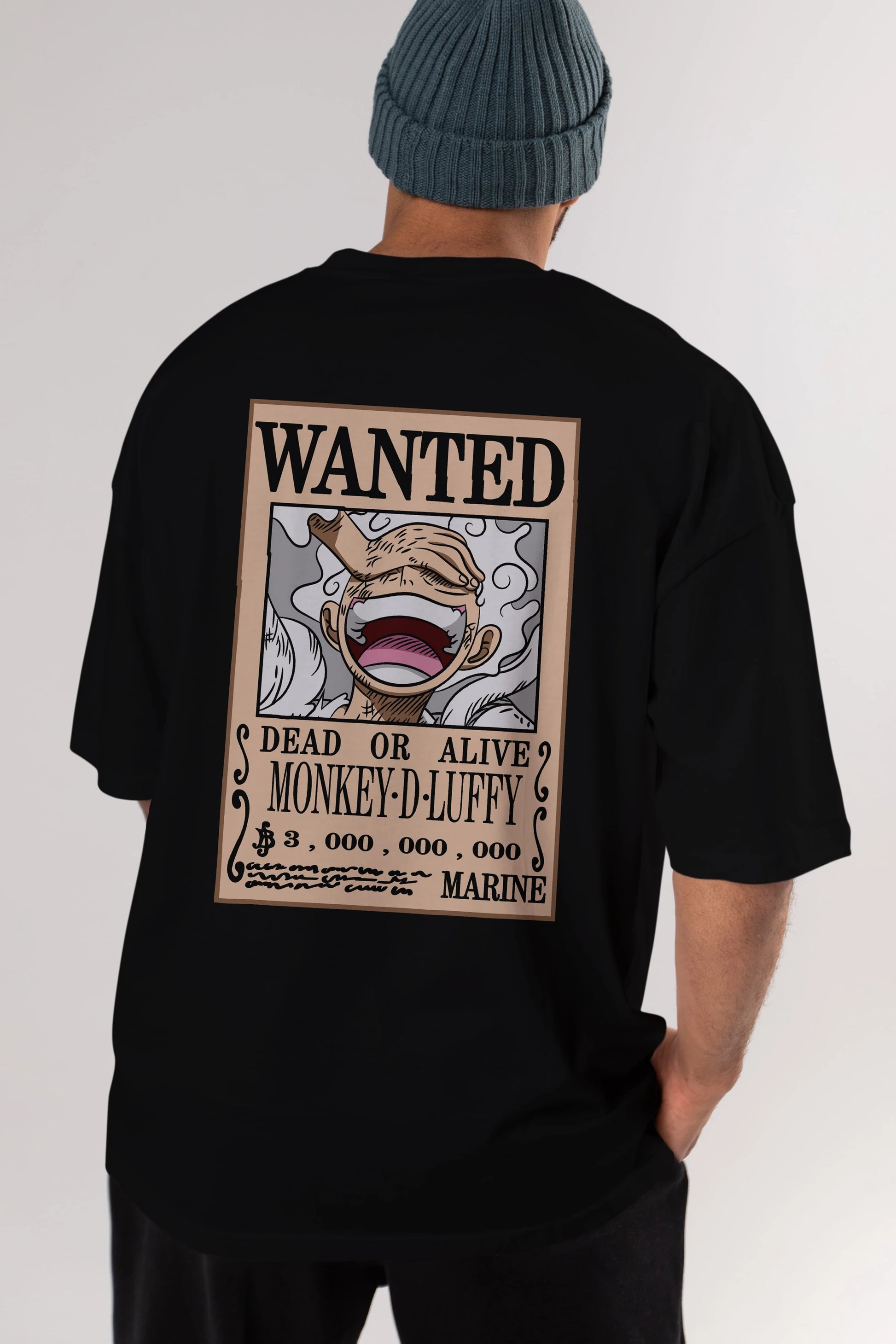 CARTEL LUFFY GEAR 5 Anime Arka Baskılı Oversize t-shirt Erkek Kadın Unisex