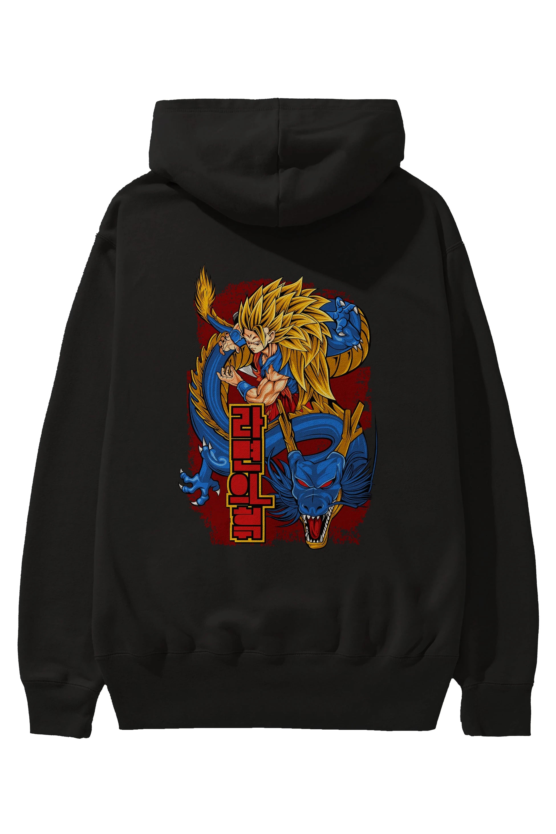 DRAGON BALL Z Anime Arka Baskılı Hoodie Oversize Kapüşonlu Sweatshirt Erkek Kadın Unisex