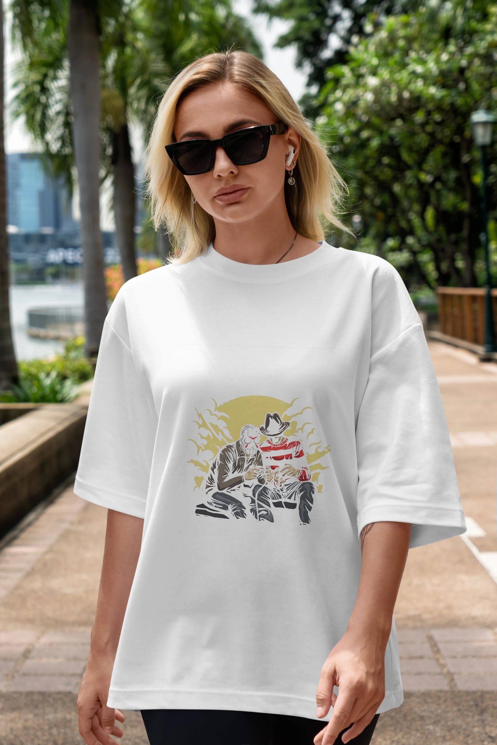 Dark Gamers Ön Baskılı Oversize t-shirt Erkek Kadın Unisex %100 Pamuk tişort
