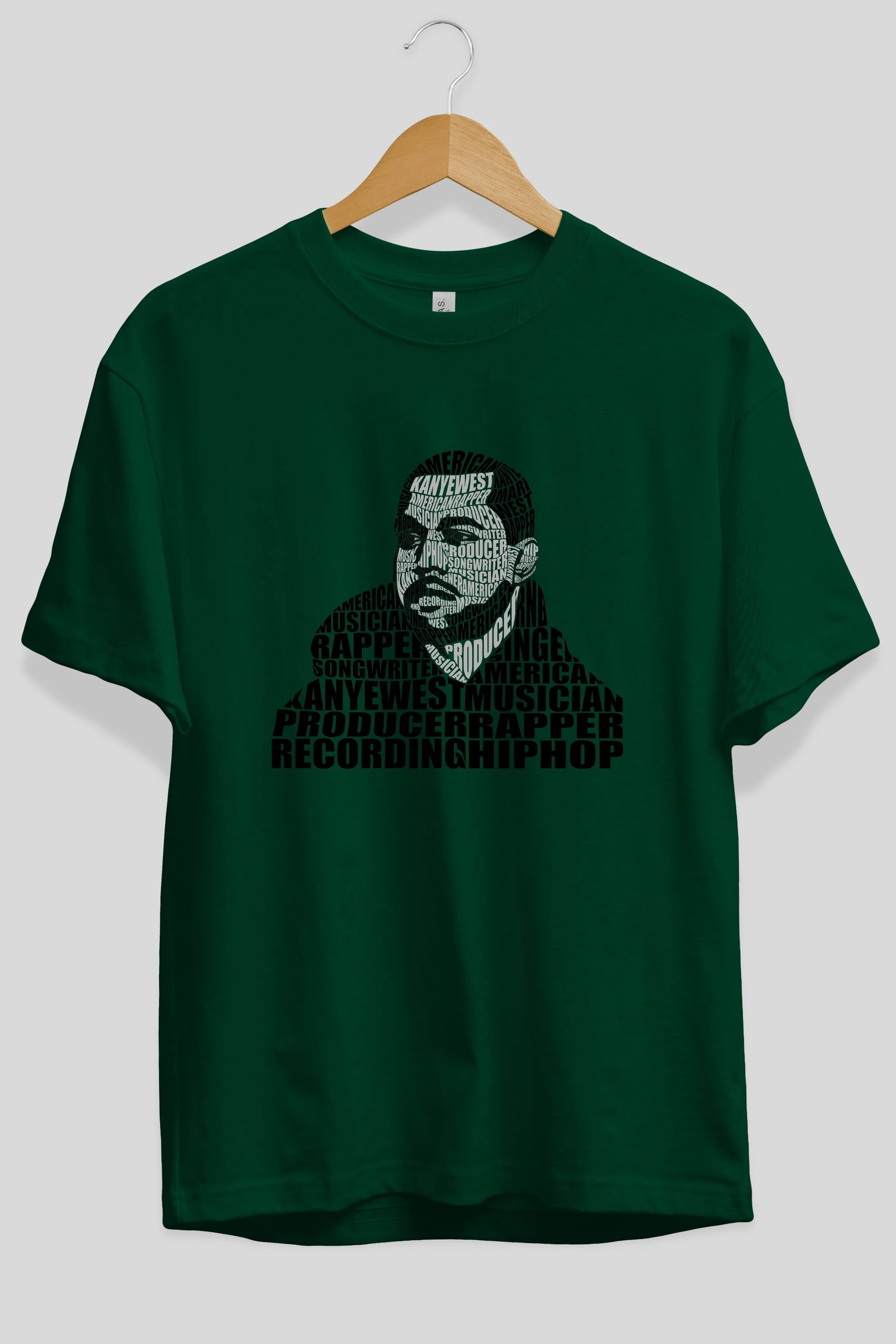 Kanye West Calligram Ön Baskılı Oversize t-shirt %100 pamuk Erkek Kadın Unisex