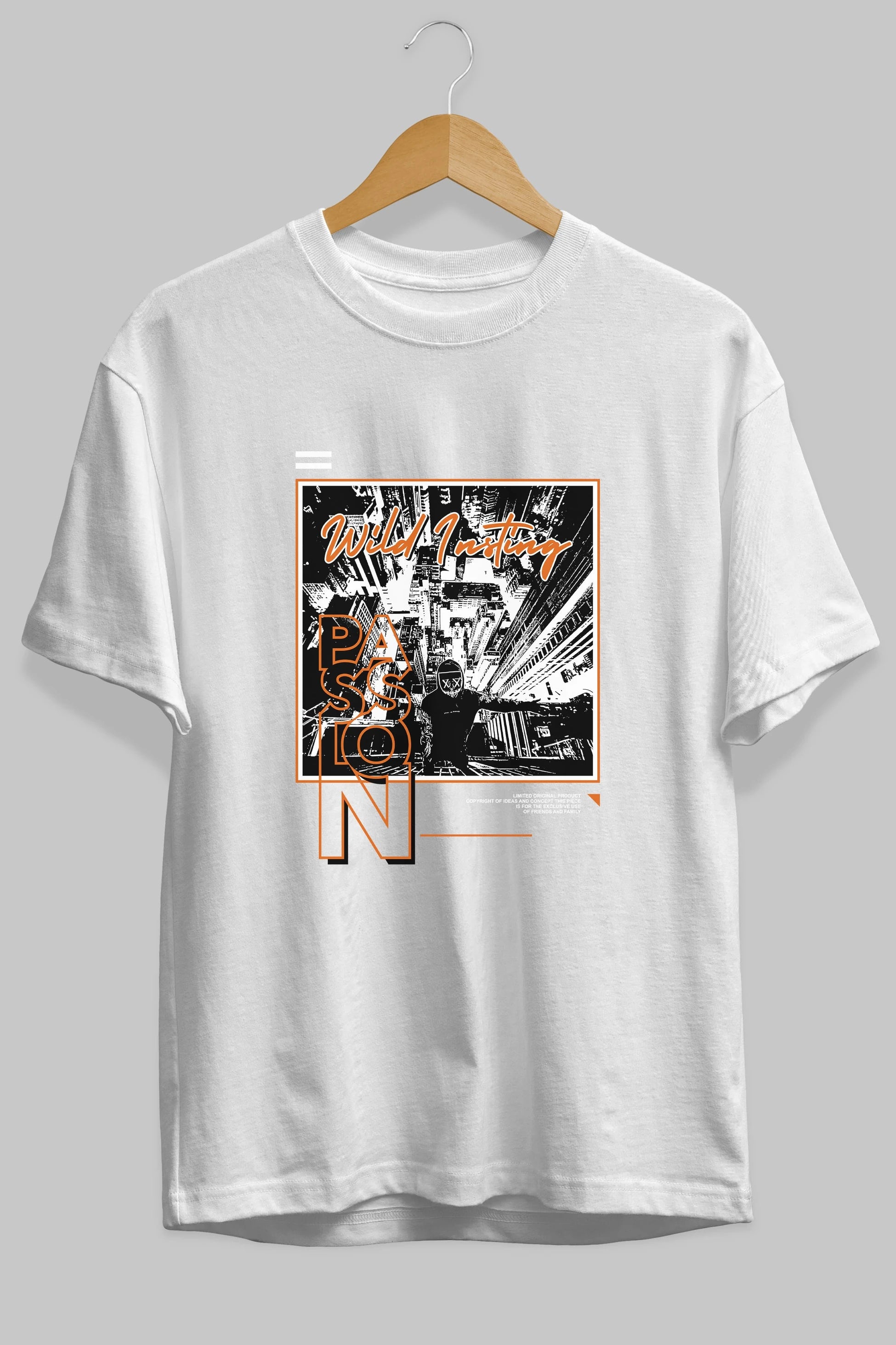 Wild Passion Ön Baskılı Oversize t-shirt Erkek Kadın Unisex
