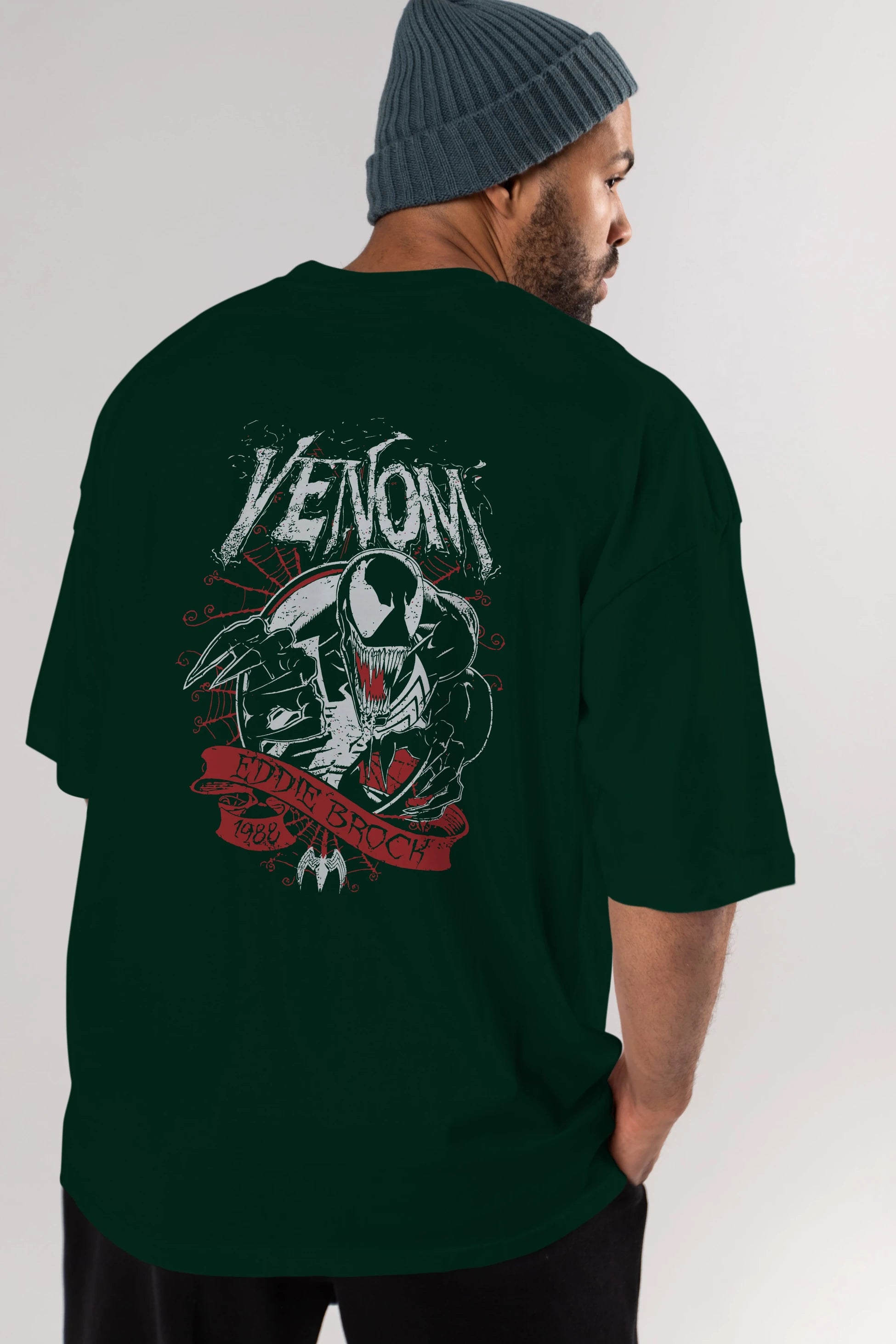 Venom (11) Arka Baskılı Oversize t-shirt Erkek Kadın Unisex %100 Pamuk Bisiklet Yaka tişort